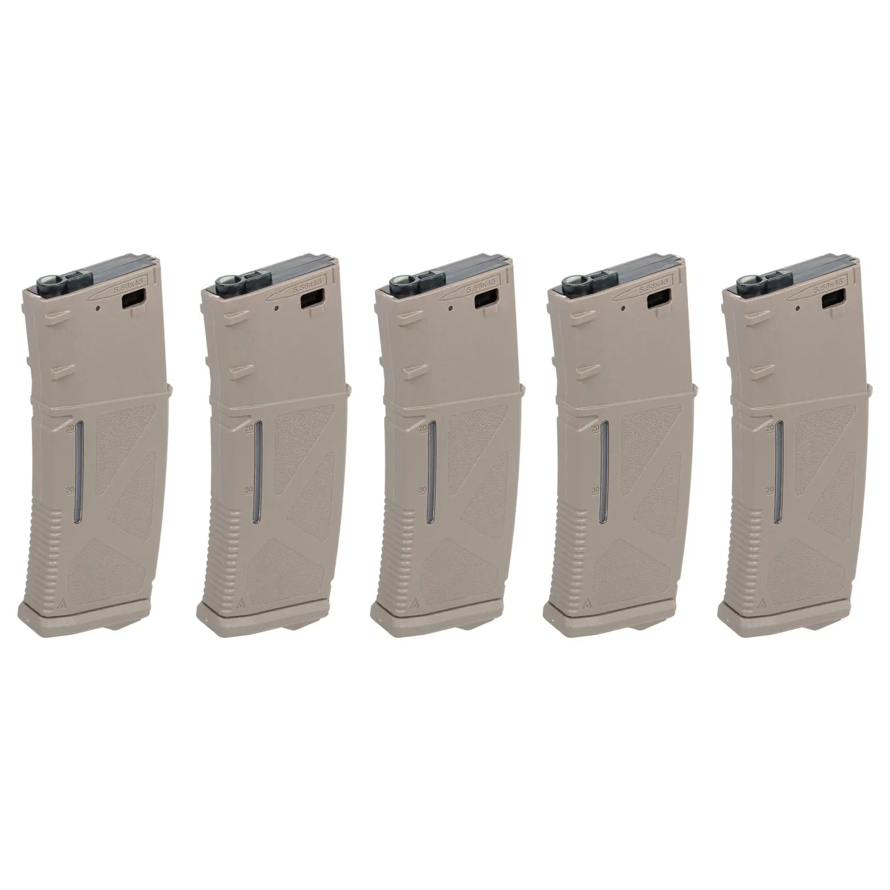 Zestaw 5 magazynków ASG Arcturus Mid-Cap EMM Variable-Cap do replik M4/M16 - Flat Dark Earth