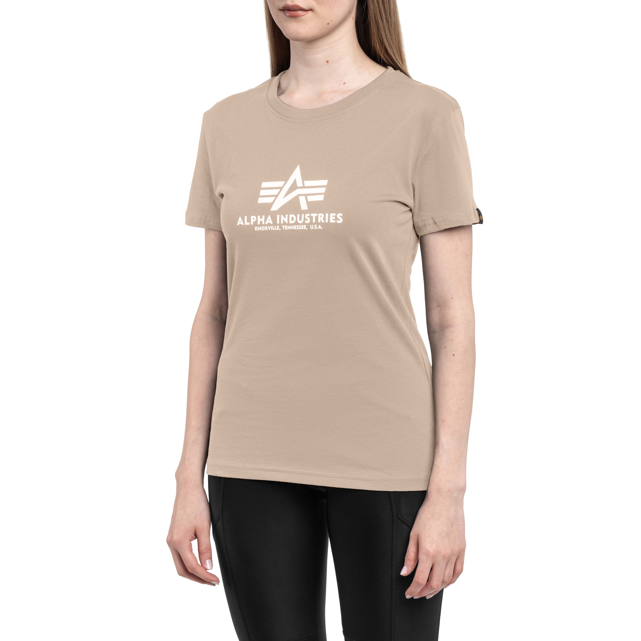 Koszulka T-shirt damska Alpha Industries New Basic - Vintage Sand