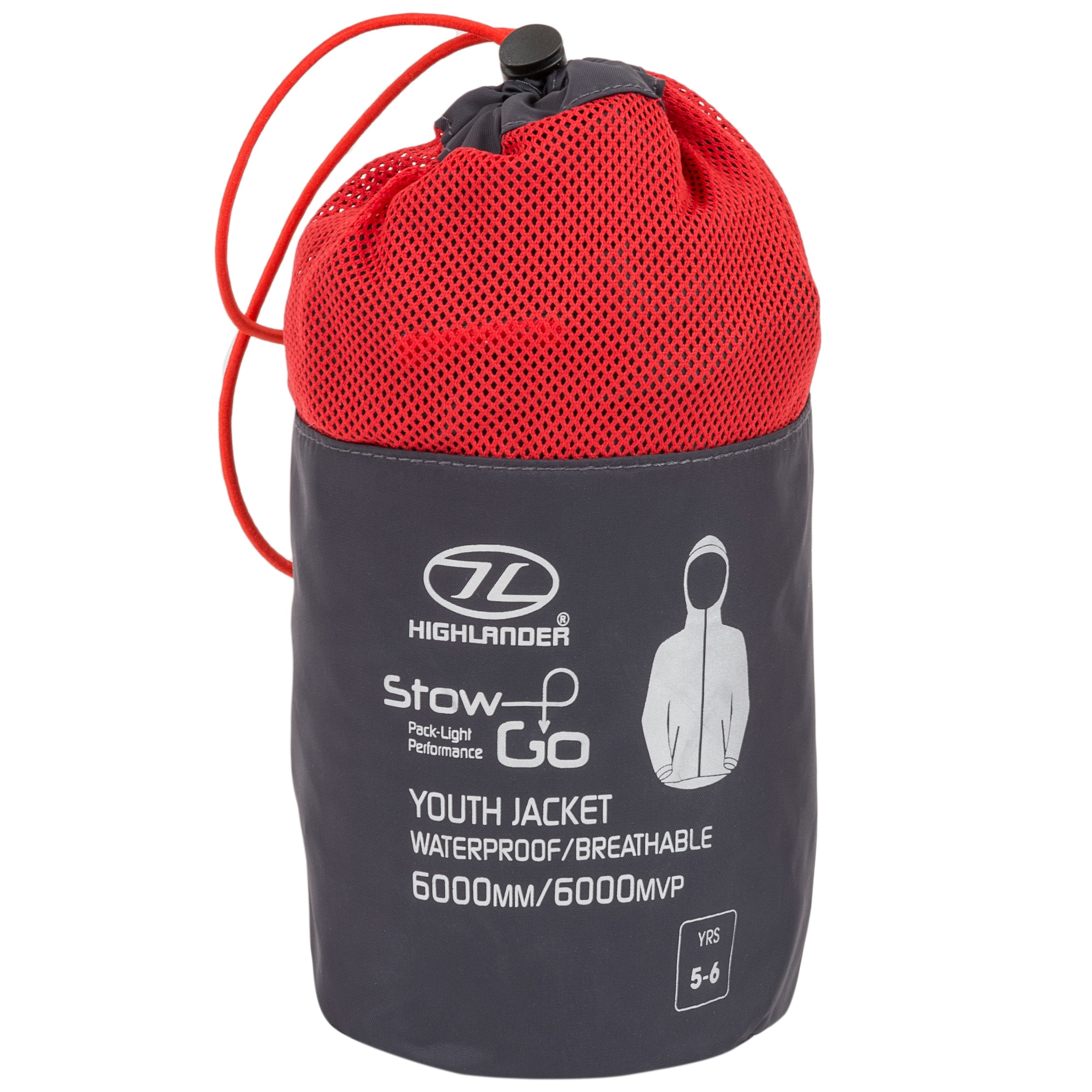 Kurtka dziecięca Highlander Outdoor Stow & Go Waterproof - Charcoal