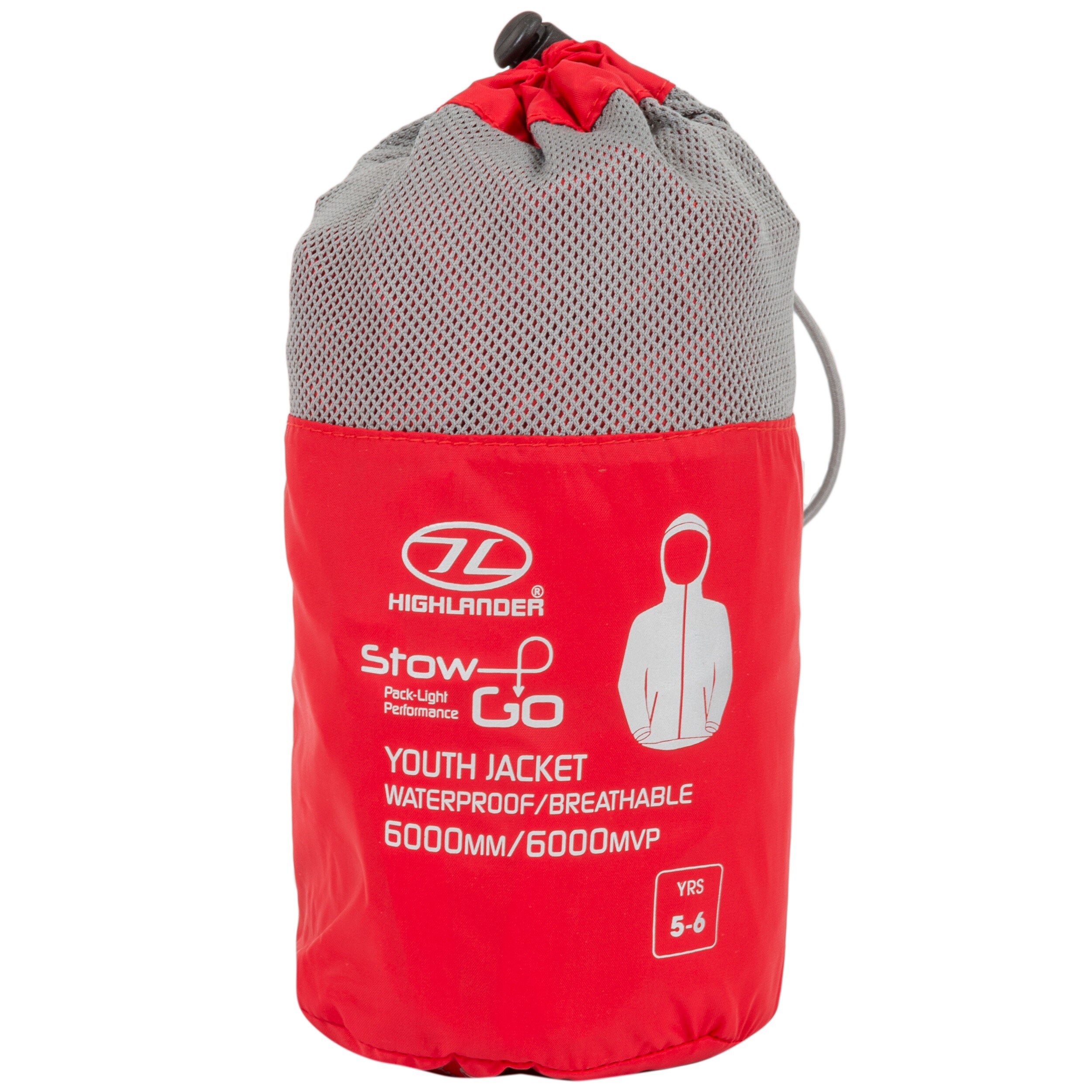 Kurtka dziecięca Highlander Outdoor Stow & Go Waterproof - Red