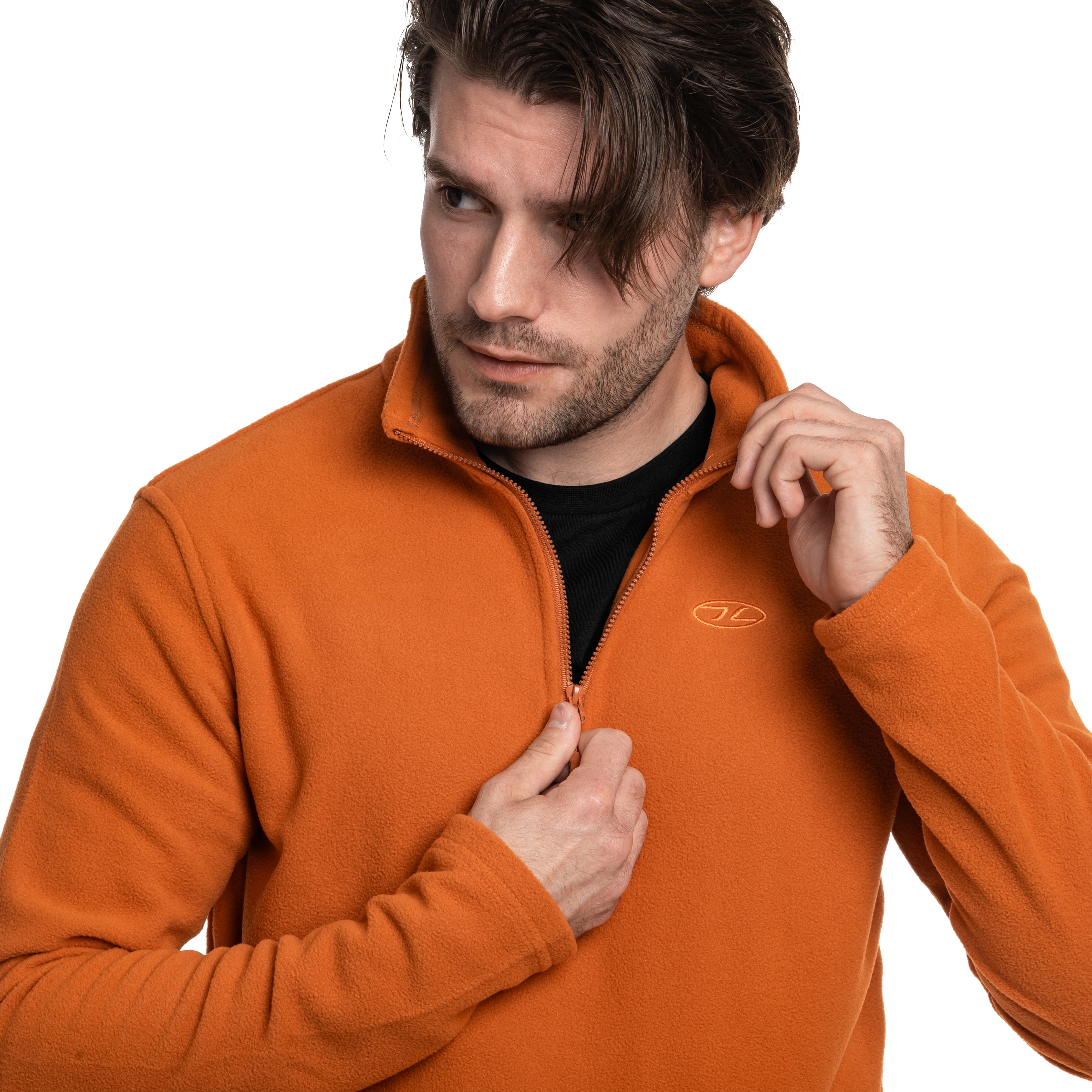 Polar Highlander Outdoor Ember Fleece Top - Pumpkin Orange
