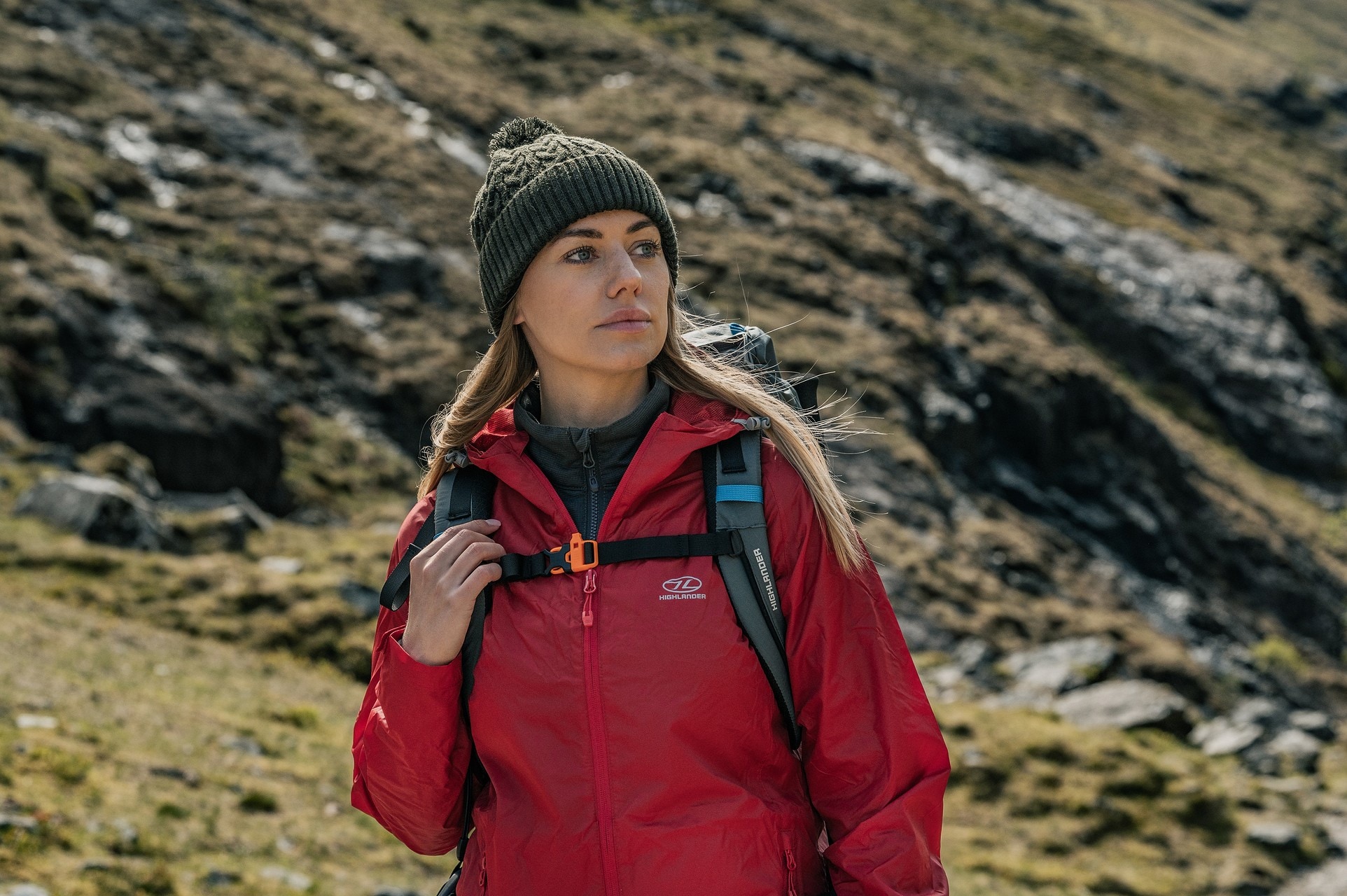 Kurtka damska Highlander Outdoor Stow & Go Pack Away - Red