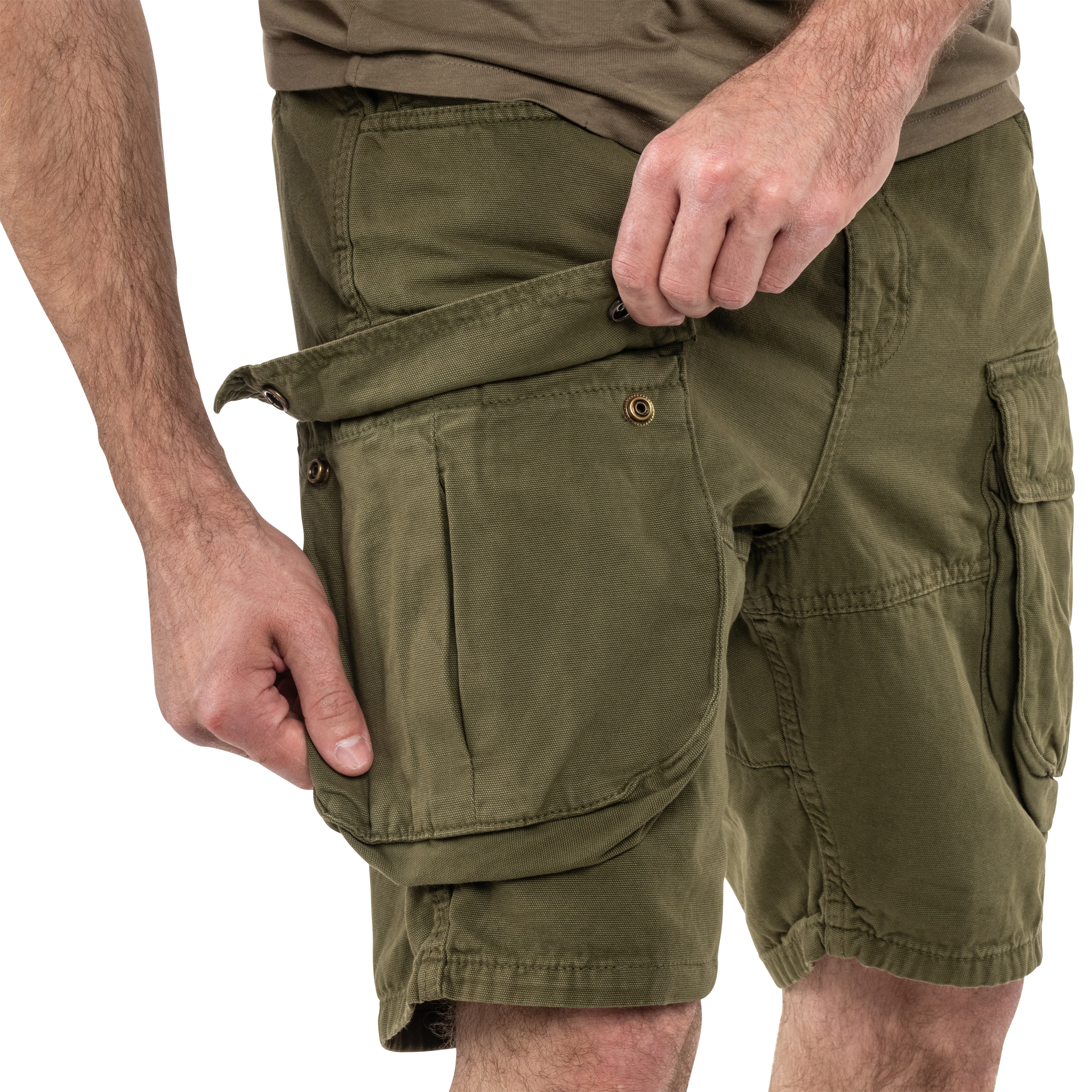 Szorty Alpha Industries Canvas Cargo - Dark Olive