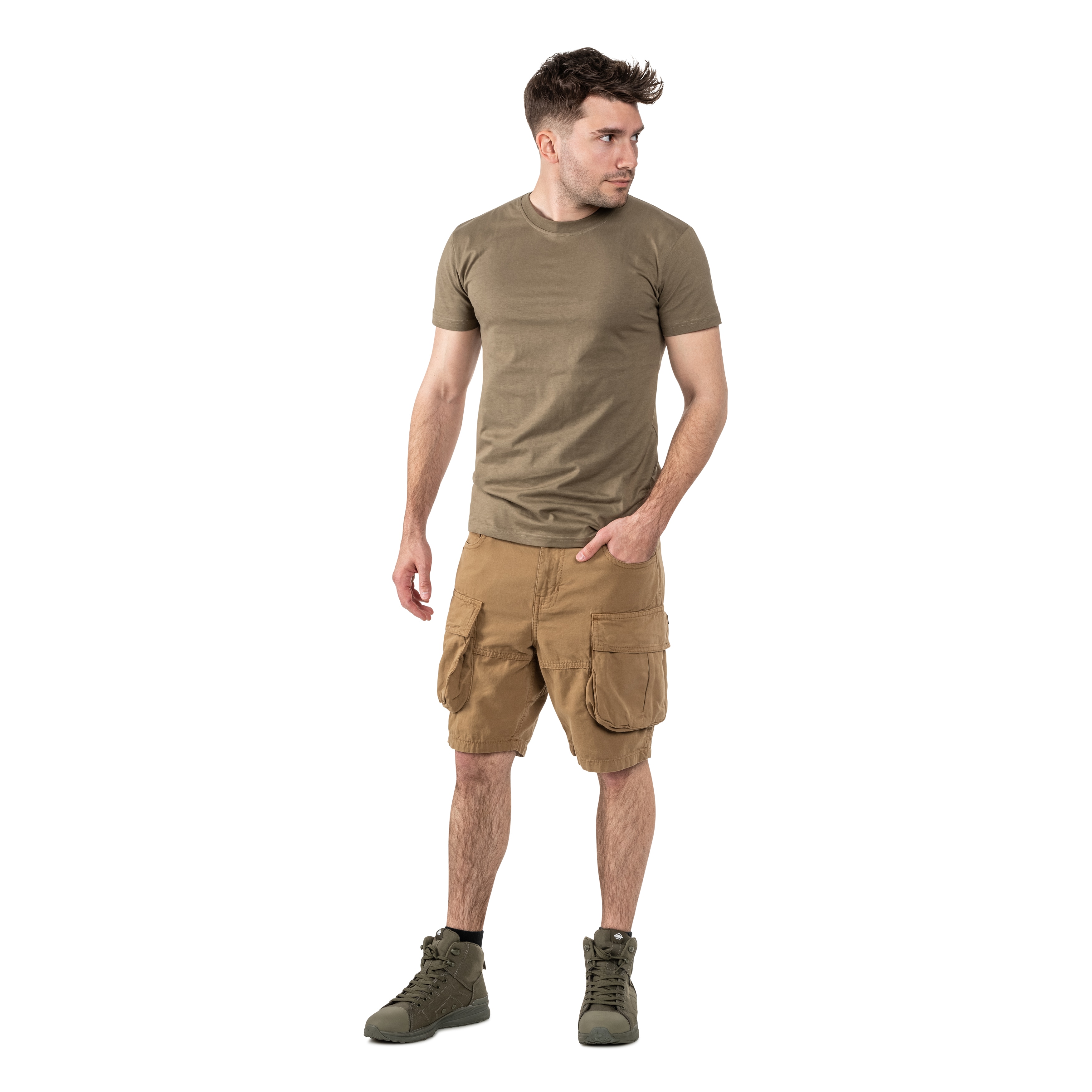 Szorty Alpha Industries Canvas Cargo - Khaki