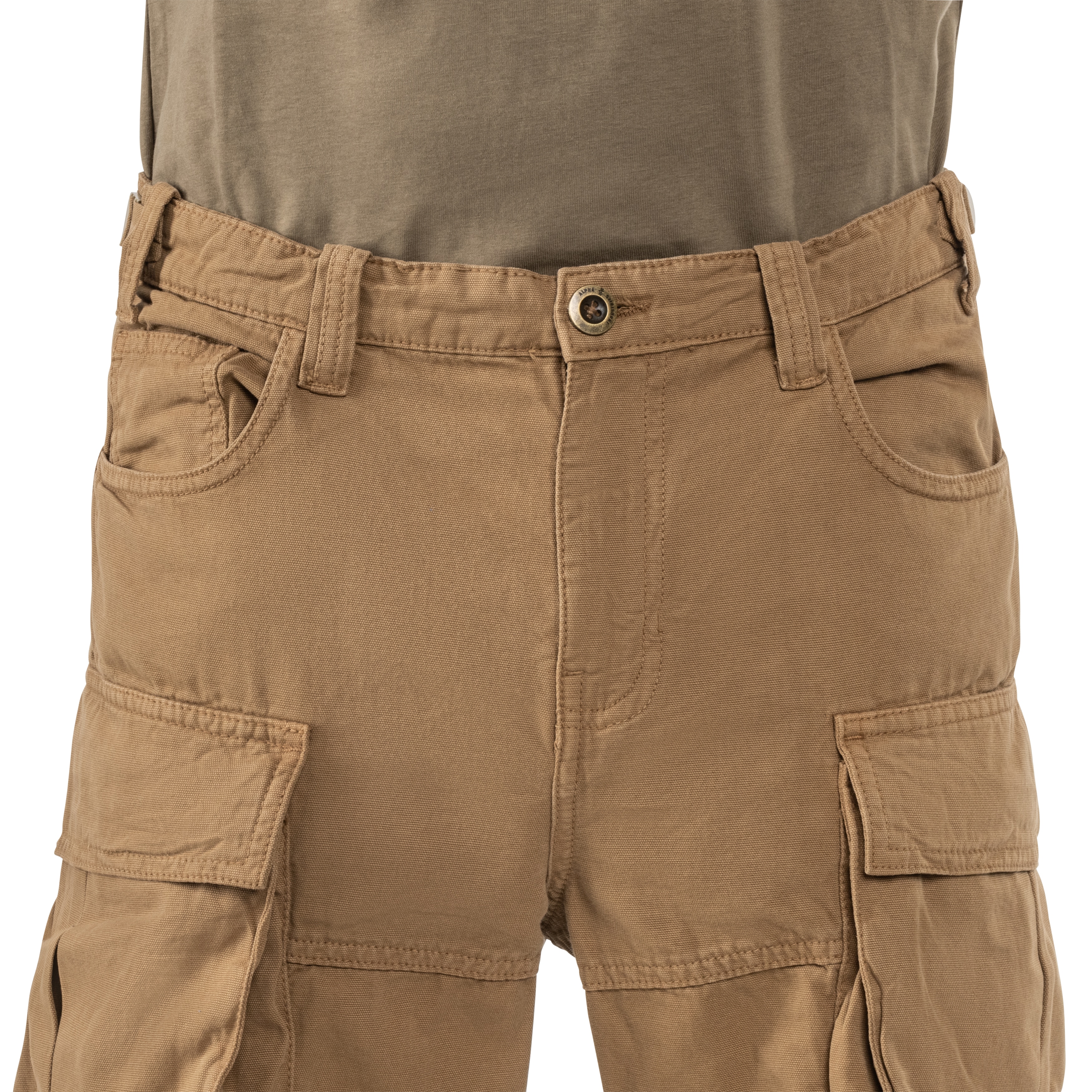 Szorty Alpha Industries Canvas Cargo - Khaki