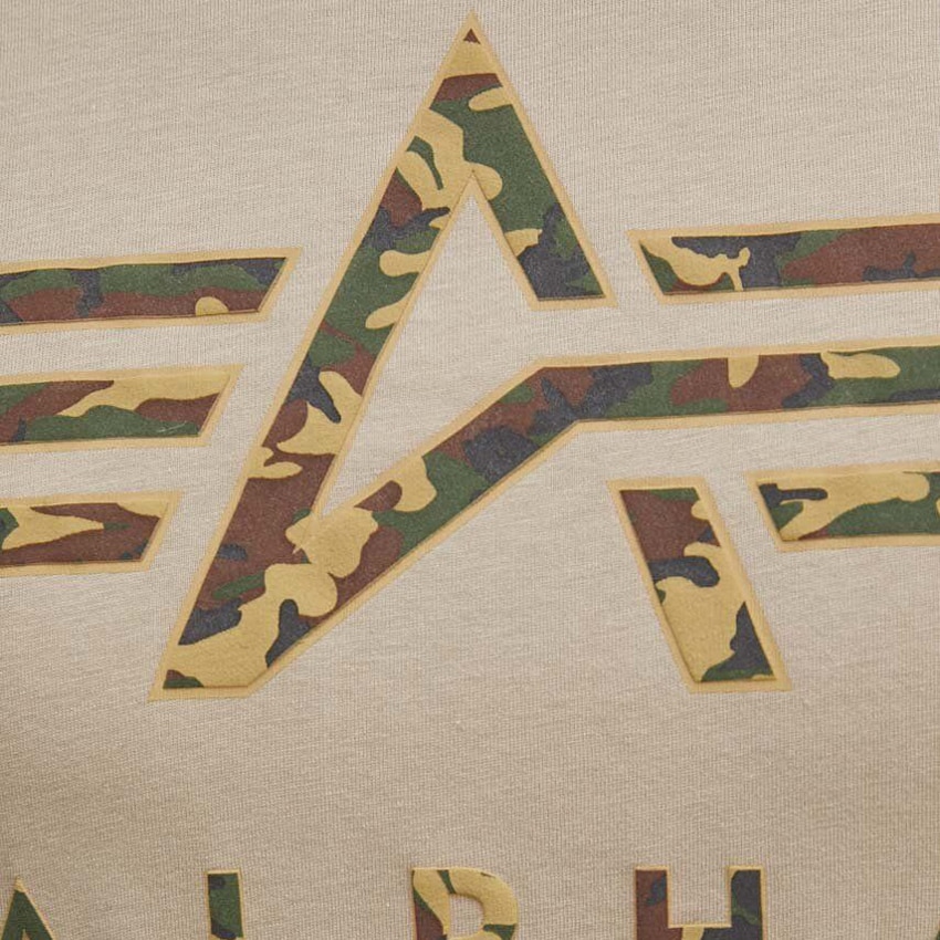 Koszulka Alpha Industries Camo Puff Print - Vintage Sand