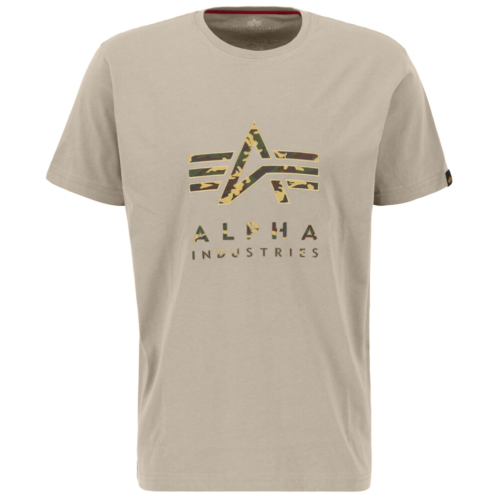 Koszulka Alpha Industries Camo Puff Print - Vintage Sand