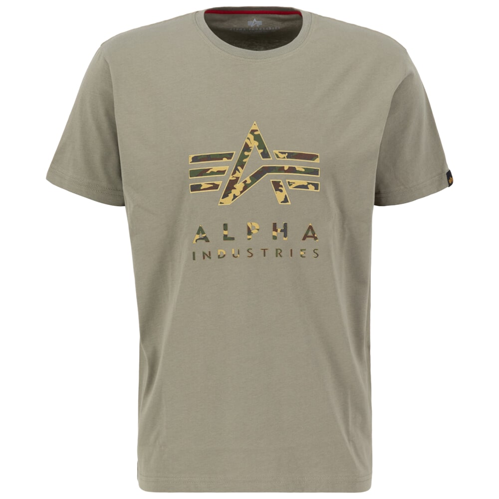 Koszulka Alpha Industries Camo Puff Print - Olive