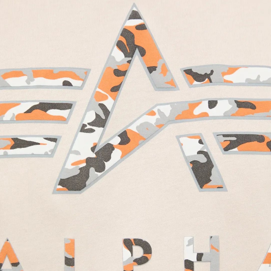 Koszulka Alpha Industries Camo Puff Print - Jet Stream White