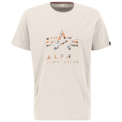 Футболка Alpha Industries Camo Puff Print - Jet Stream White