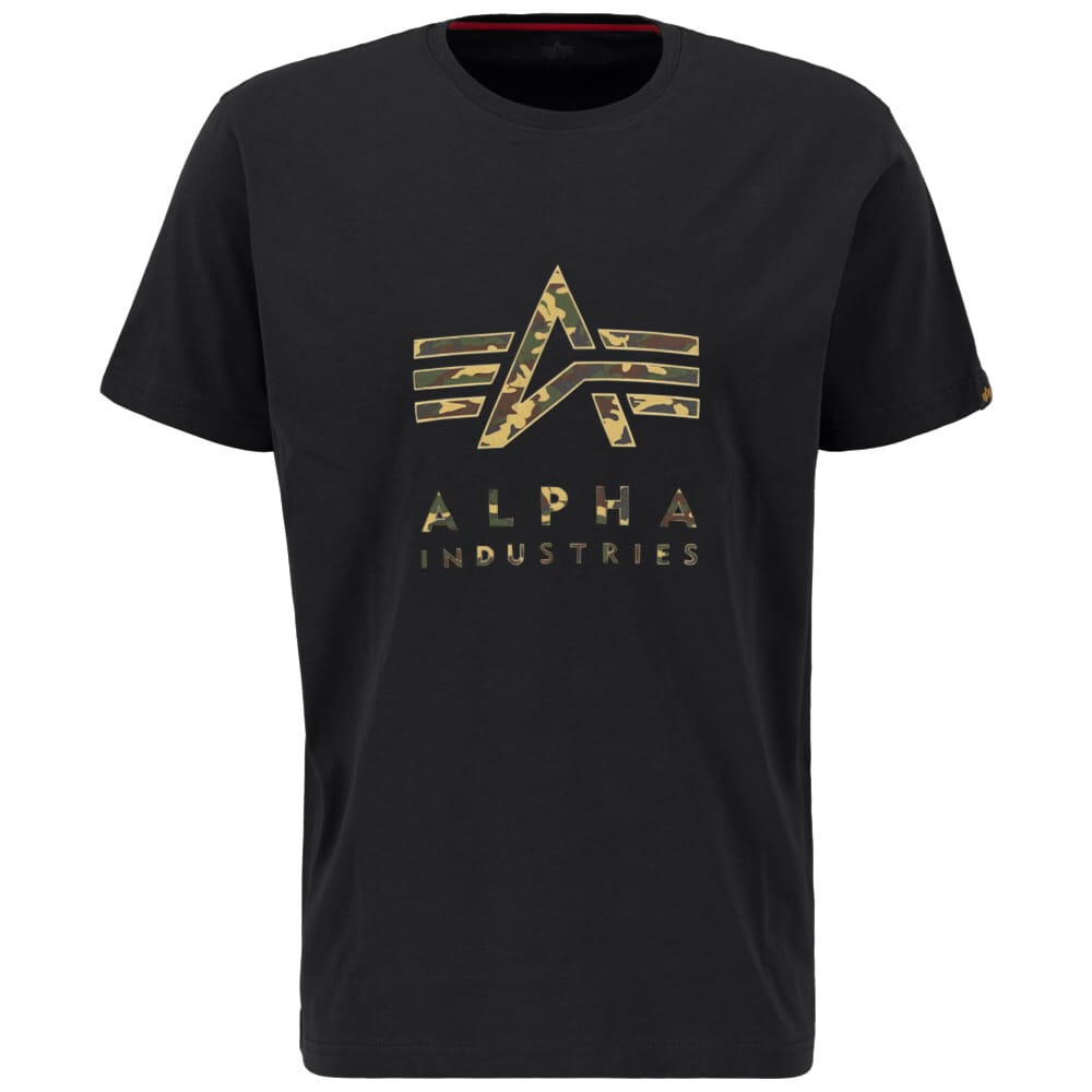 Koszulka Alpha Industries Camo Puff Print - Black