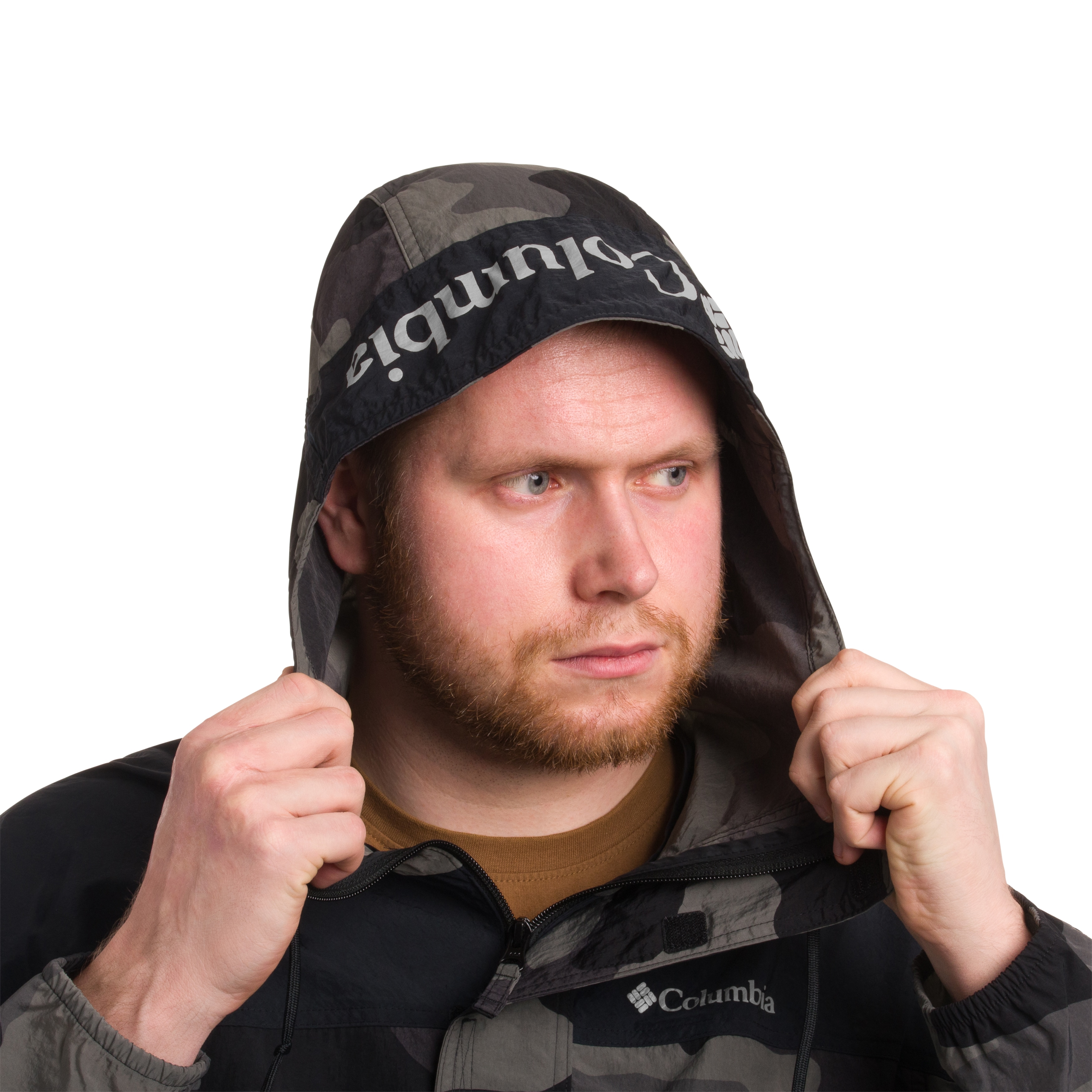 Kurtka Columbia Challenger II Printed Windbreaker - Black Mod Camo/Black