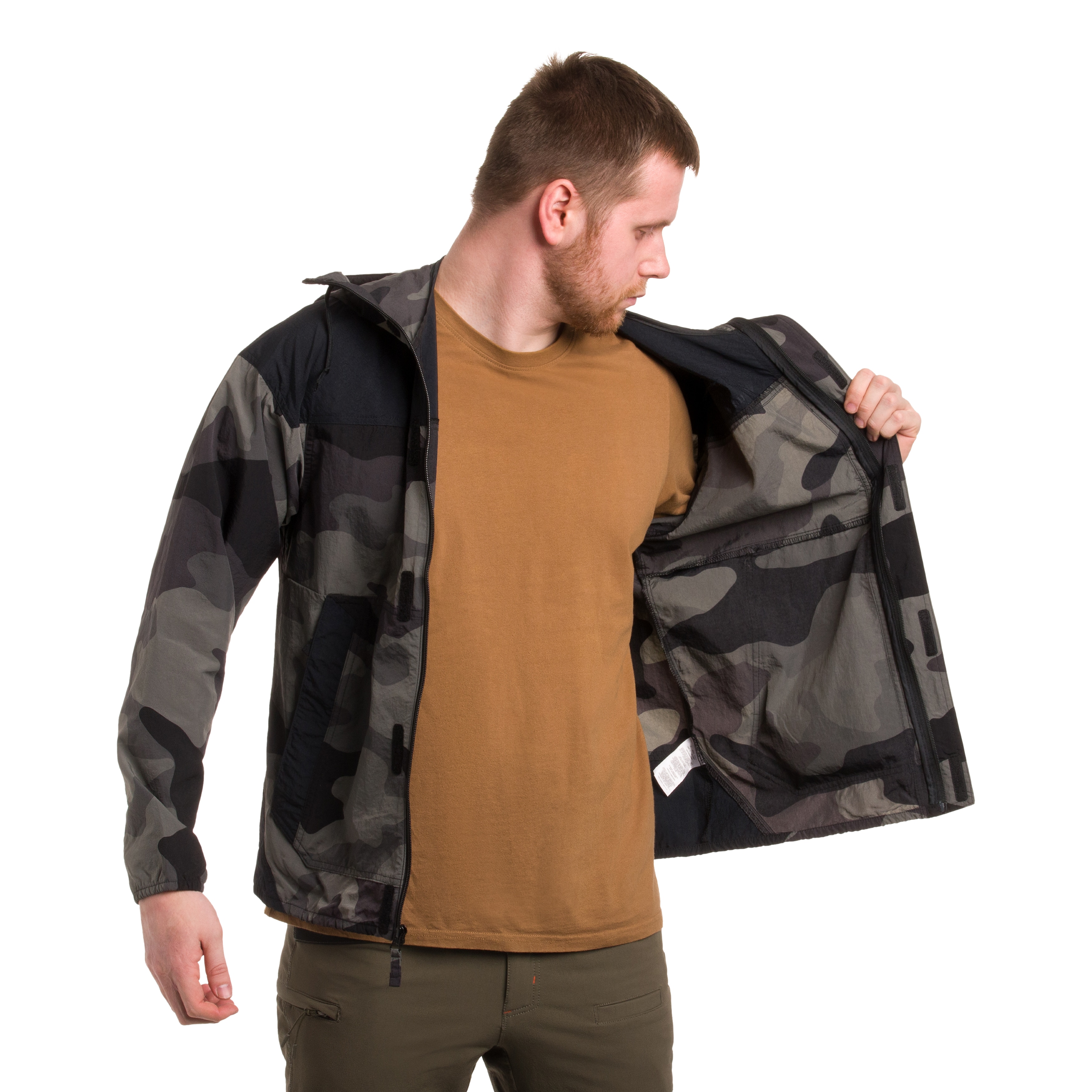 Kurtka Columbia Challenger II Printed Windbreaker - Black Mod Camo/Black