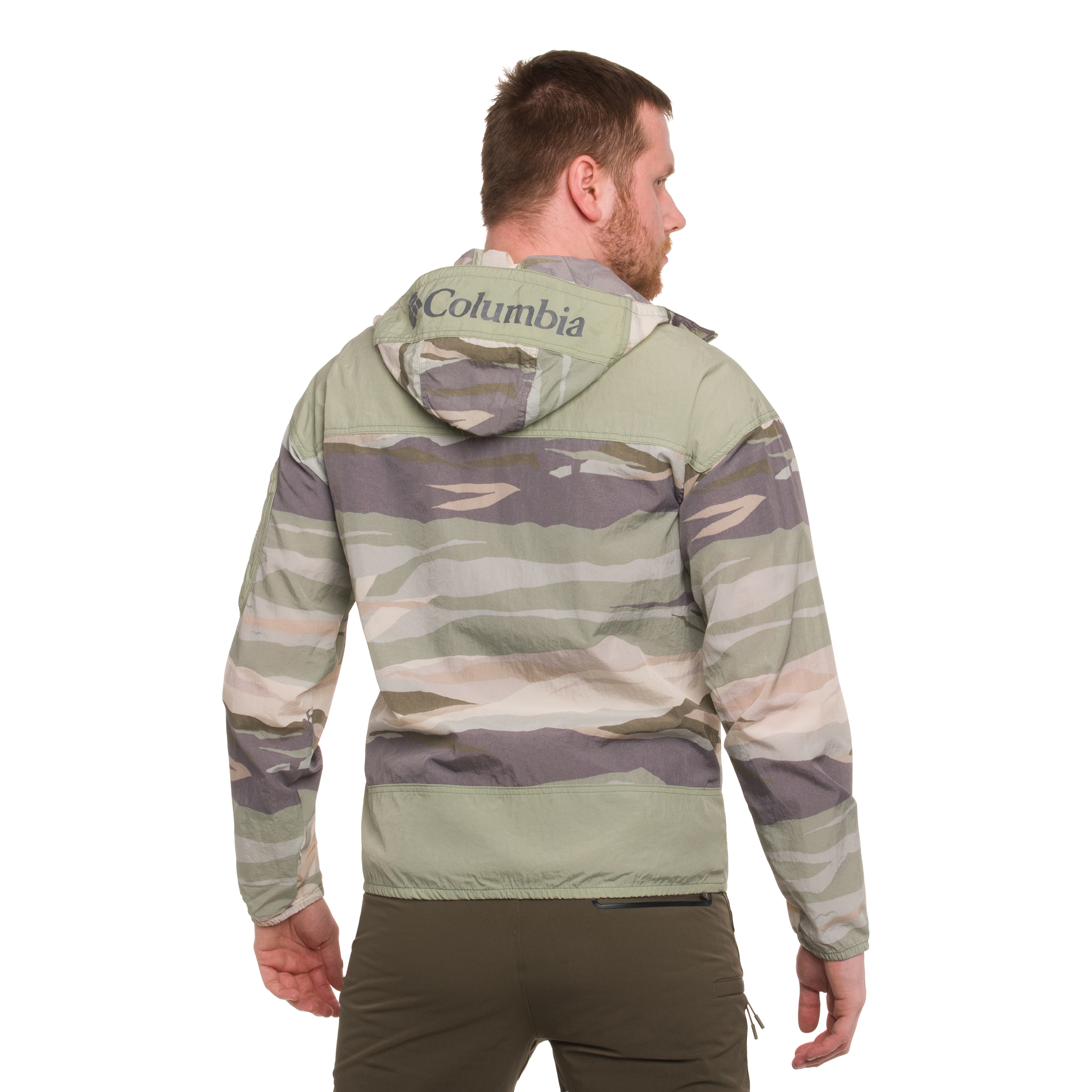 Kurtka Columbia Challenger II Printed Windbreaker - Safari Roque Valley/Safari