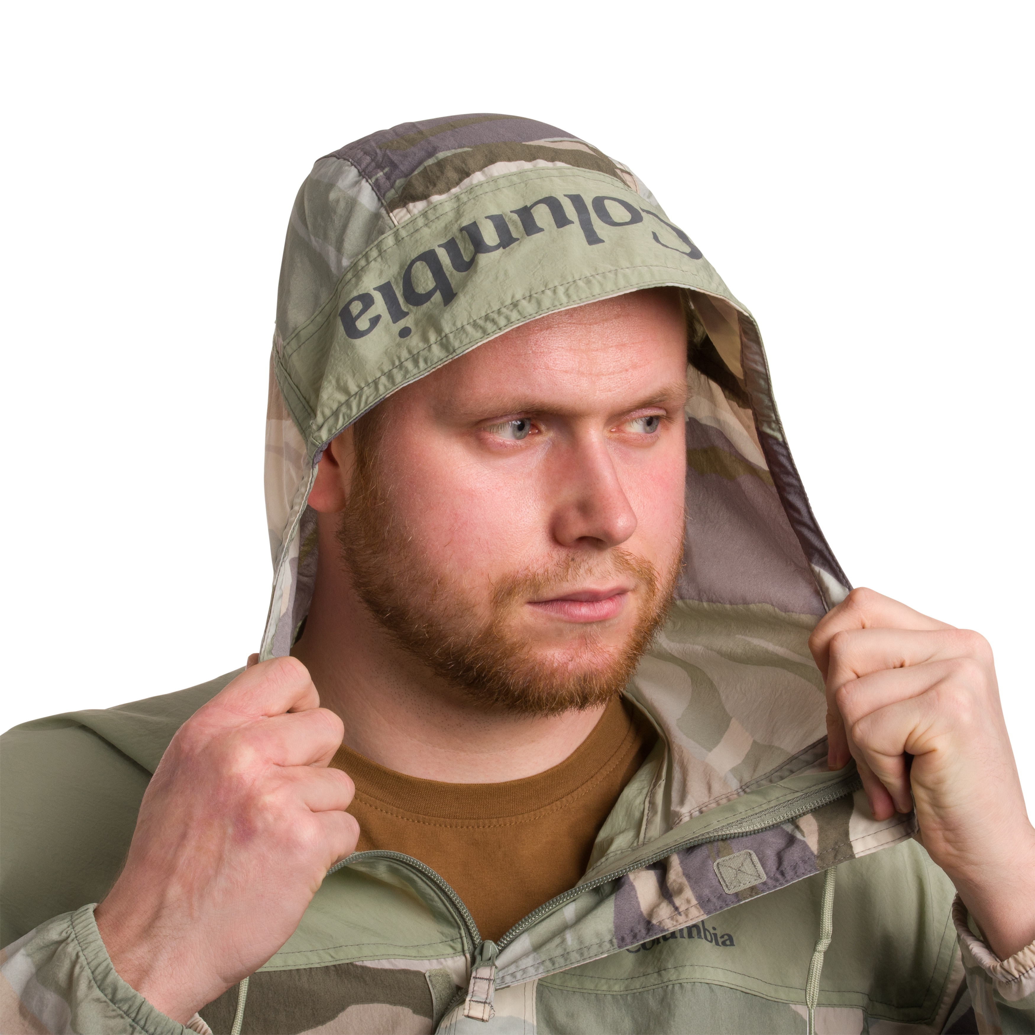 Kurtka Columbia Challenger II Printed Windbreaker - Safari Roque Valley/Safari