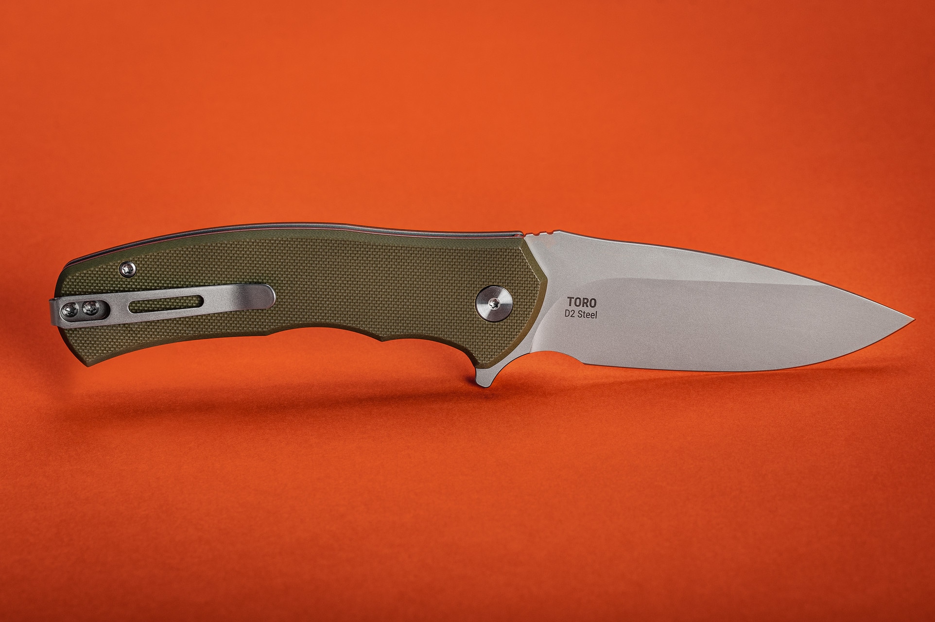 Nóż składany Badger Outdoor D2 Toro - Green
