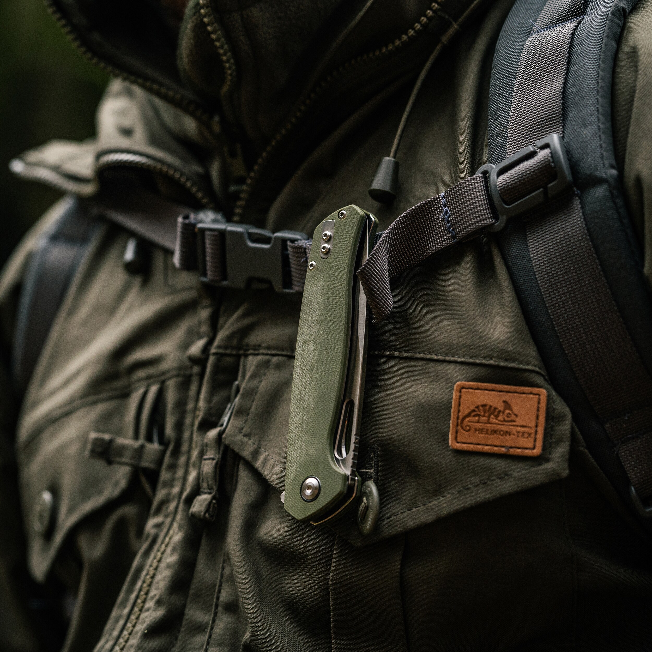 Nóż składany Badger Outdoor D2 Orix - Green