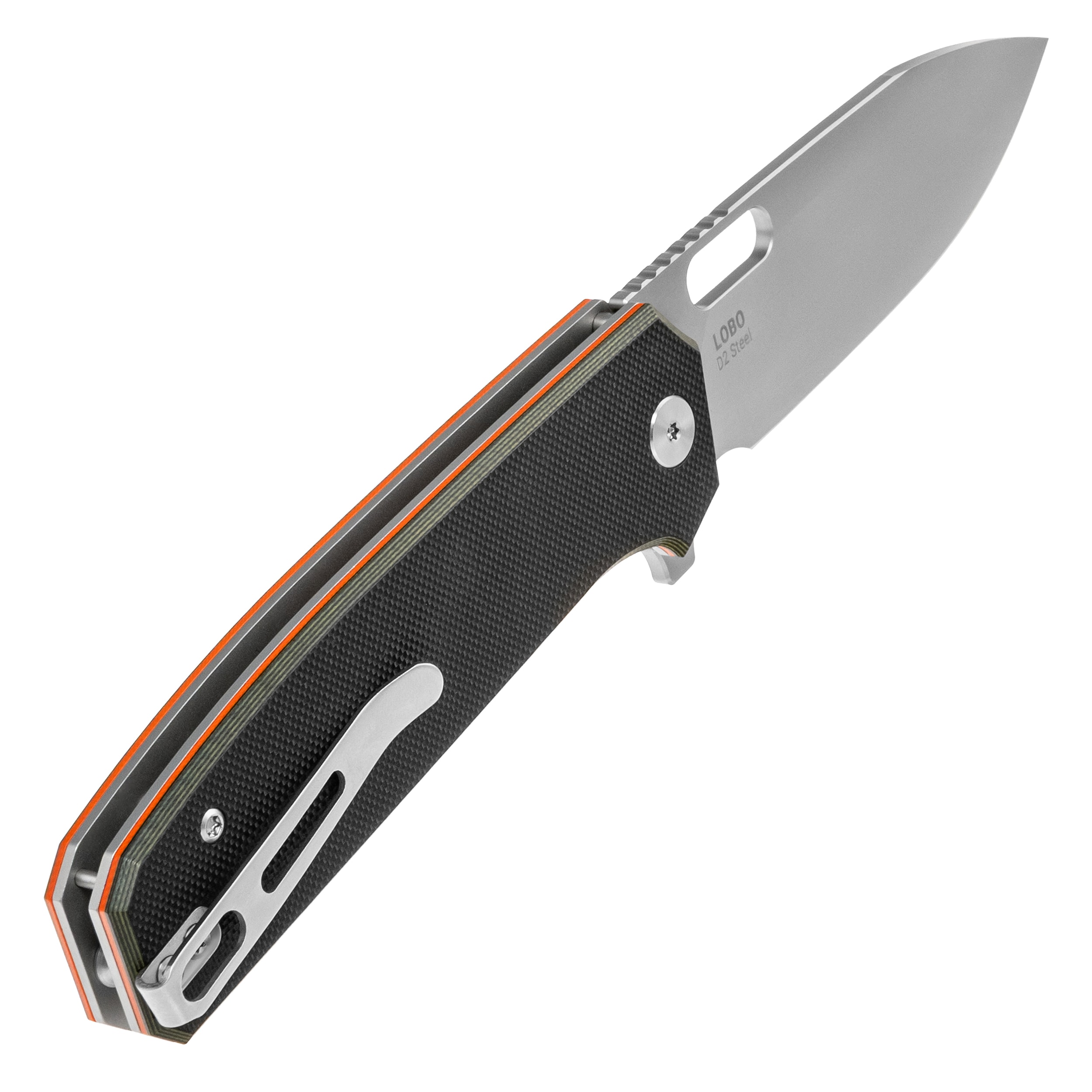 Nóż składany Badger Outdoor D2 Lobo - Black