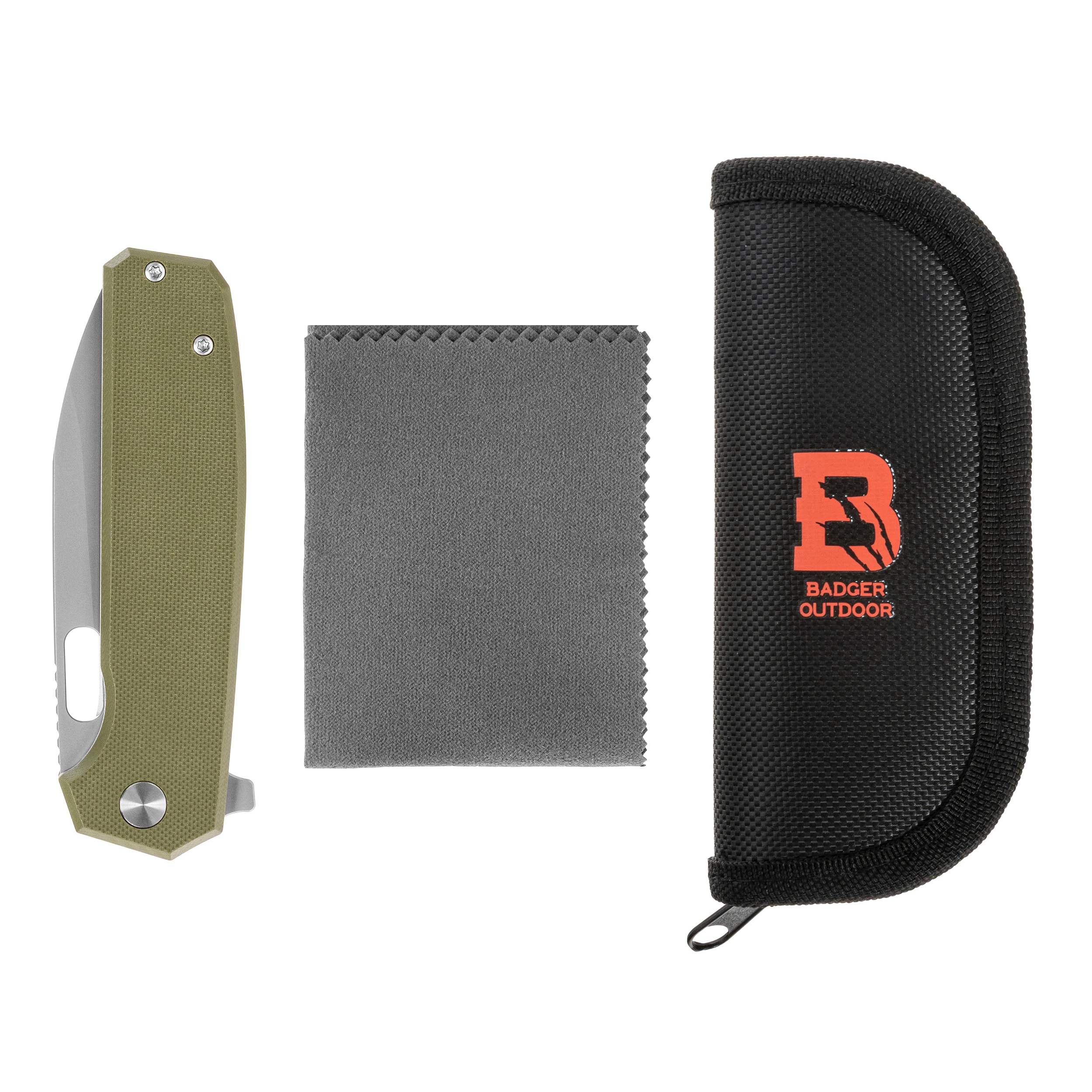 Nóż składany Badger Outdoor D2 Lobo - Green