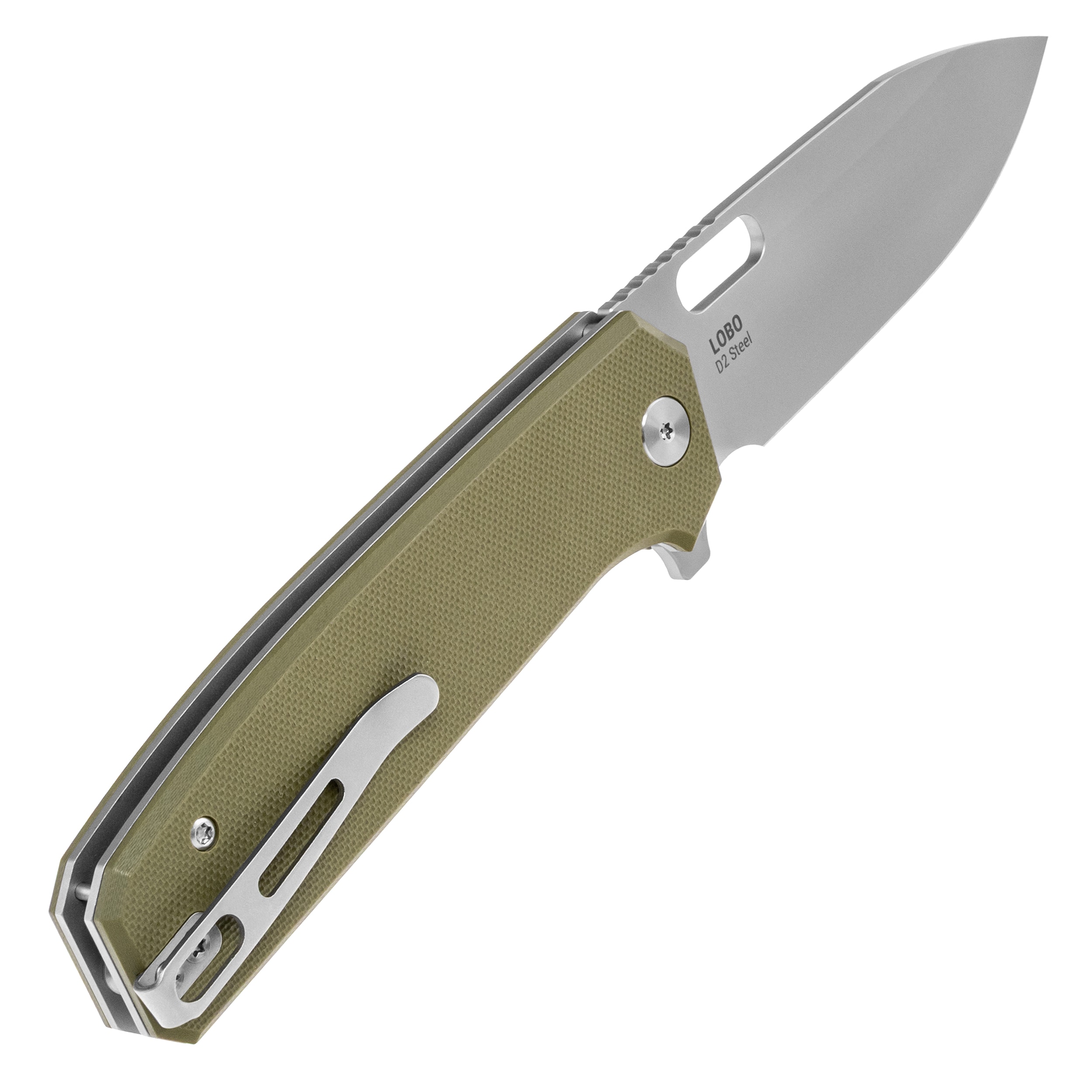 Nóż składany Badger Outdoor D2 Lobo - Green