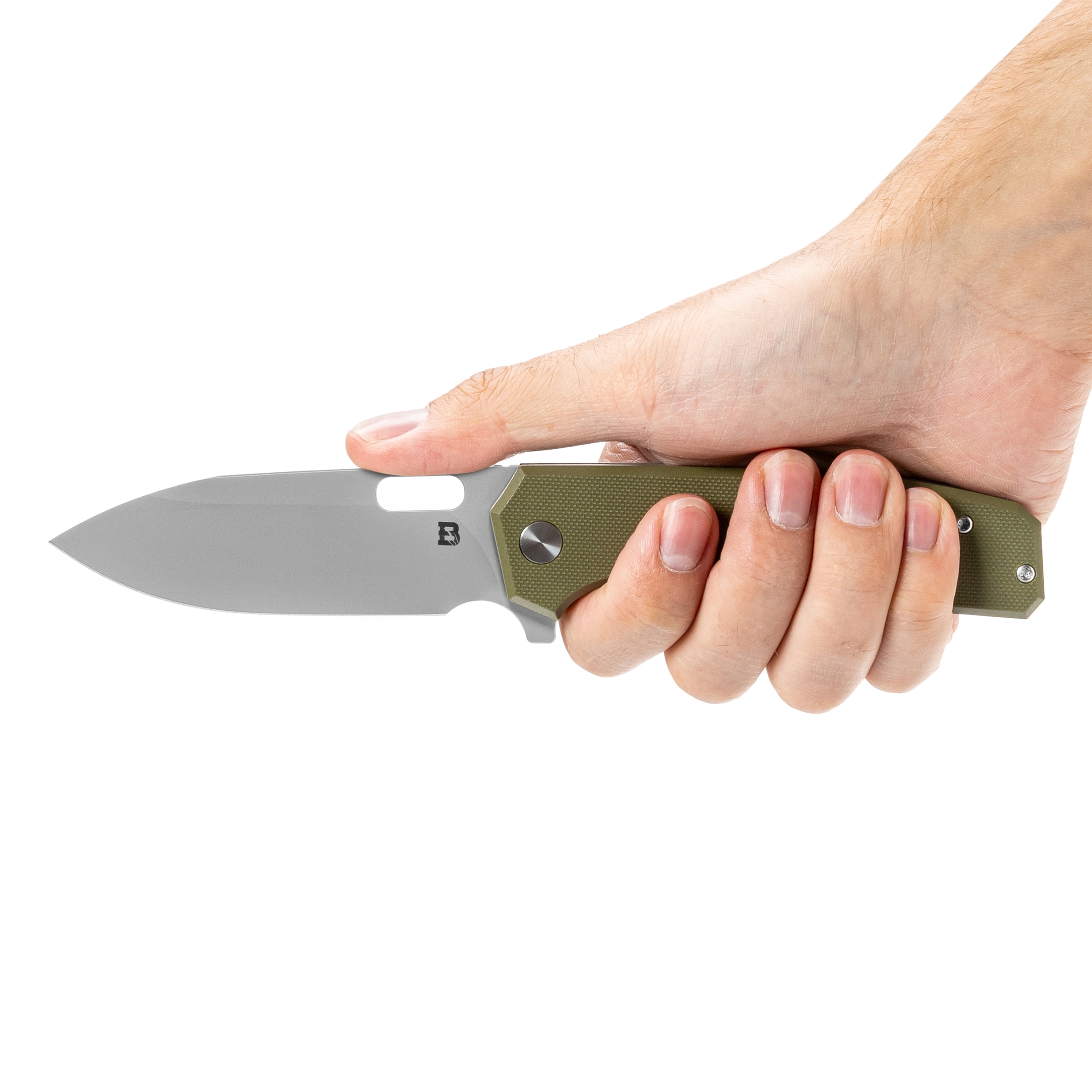 Nóż składany Badger Outdoor D2 Lobo - Green