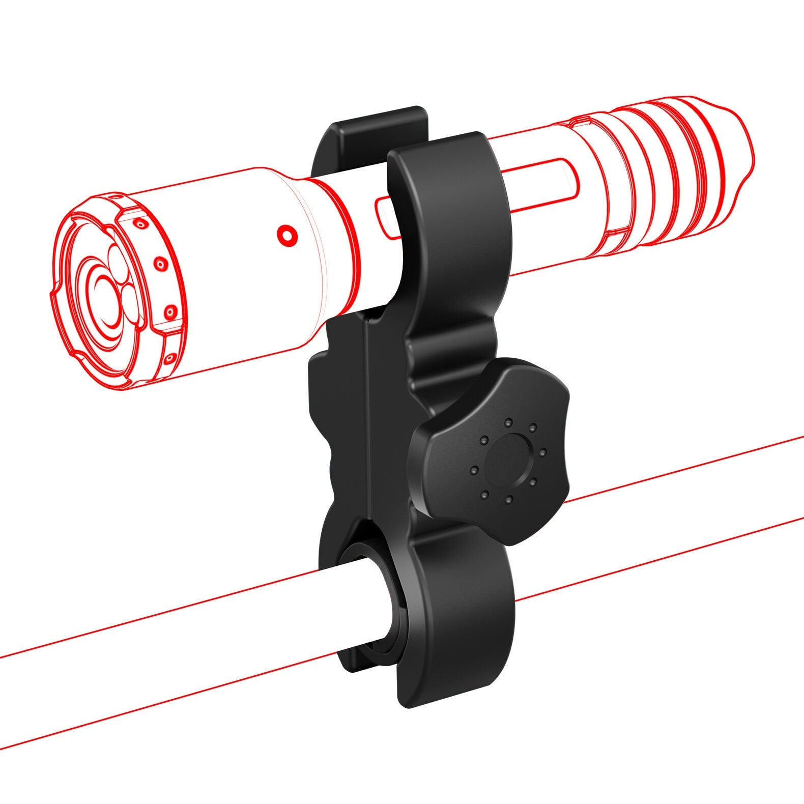 Montaż Ledlenser Universal Mounting System do latarek - Black