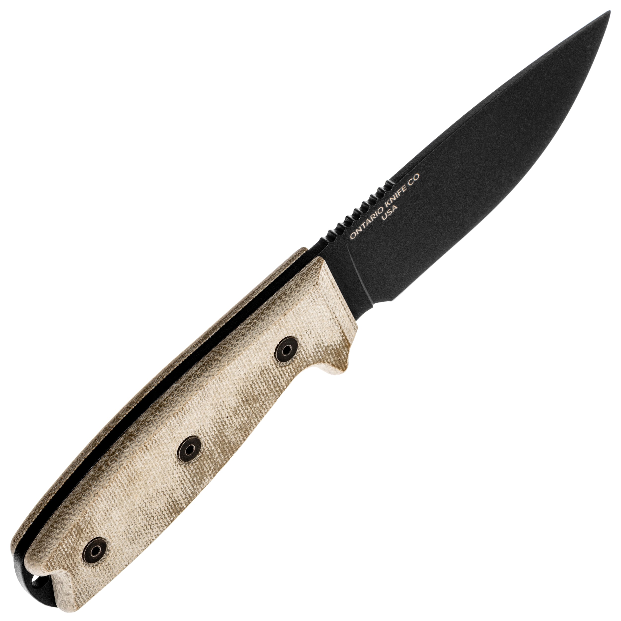 Nóż Ontario Rat 3 Nylon Sheath Black Edge - Tan