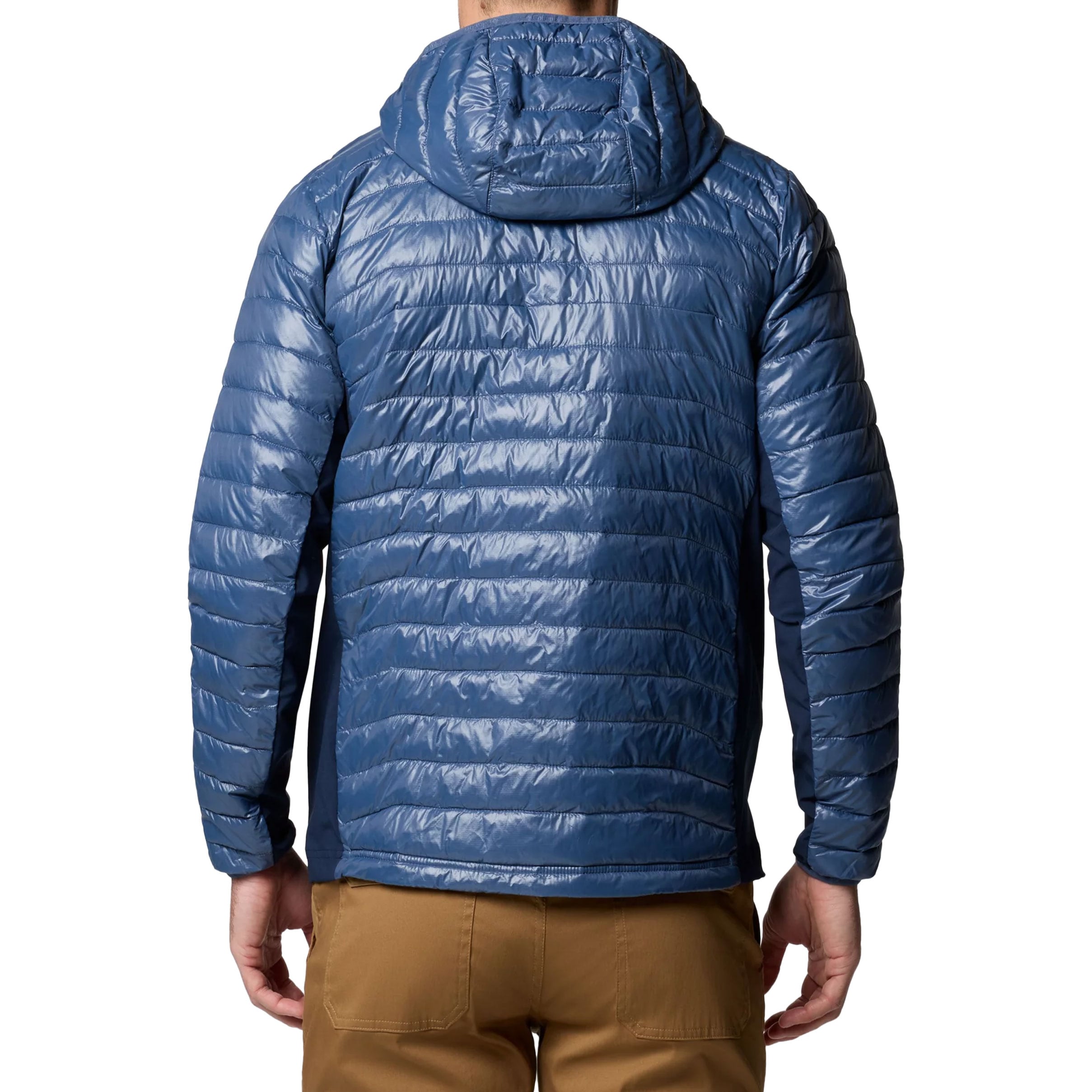 Kurtka Columbia Powder Pass Hooded Hybrid Puffer Jacket - Dark Mountain/Collegiate Navy