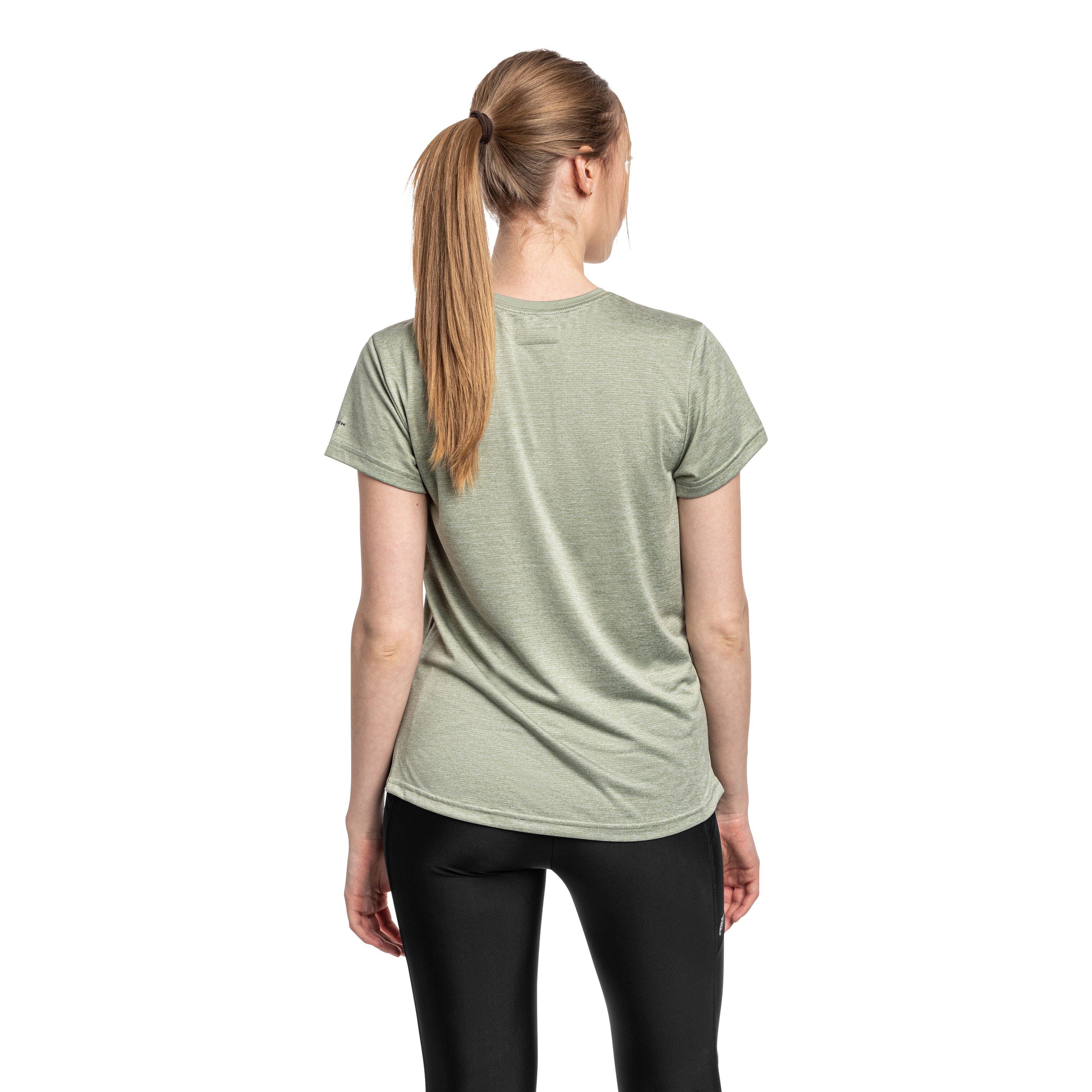 Koszulka T-shirt damska Columbia Bluevista Hill Short Sleeve Crew - Safari Heather