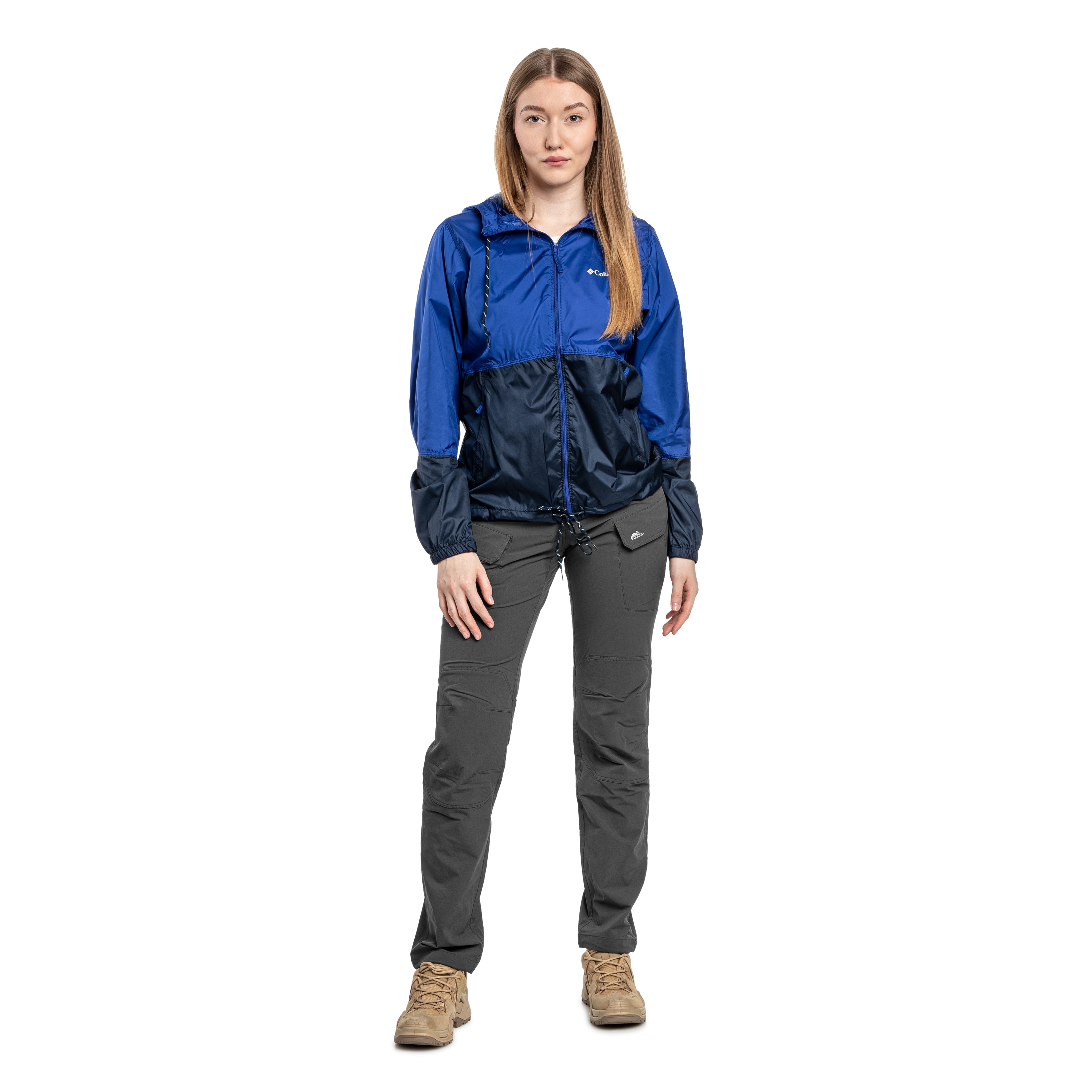 Kurtka damska Columbia Flash Forward II Hooded Windbreaker - Clematis Blue/Collegiate Navy