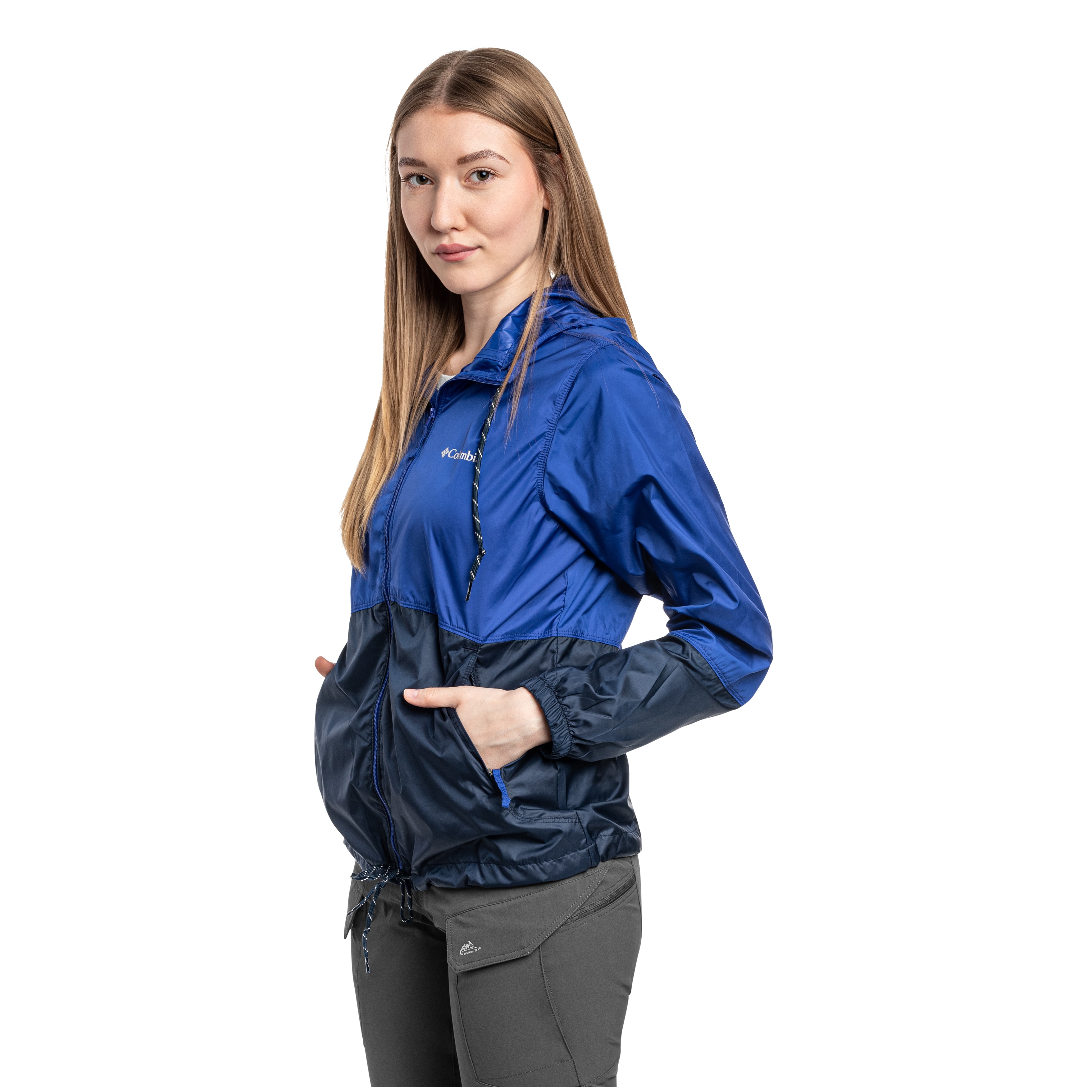 Kurtka damska Columbia Flash Forward II Hooded Windbreaker - Clematis Blue/Collegiate Navy