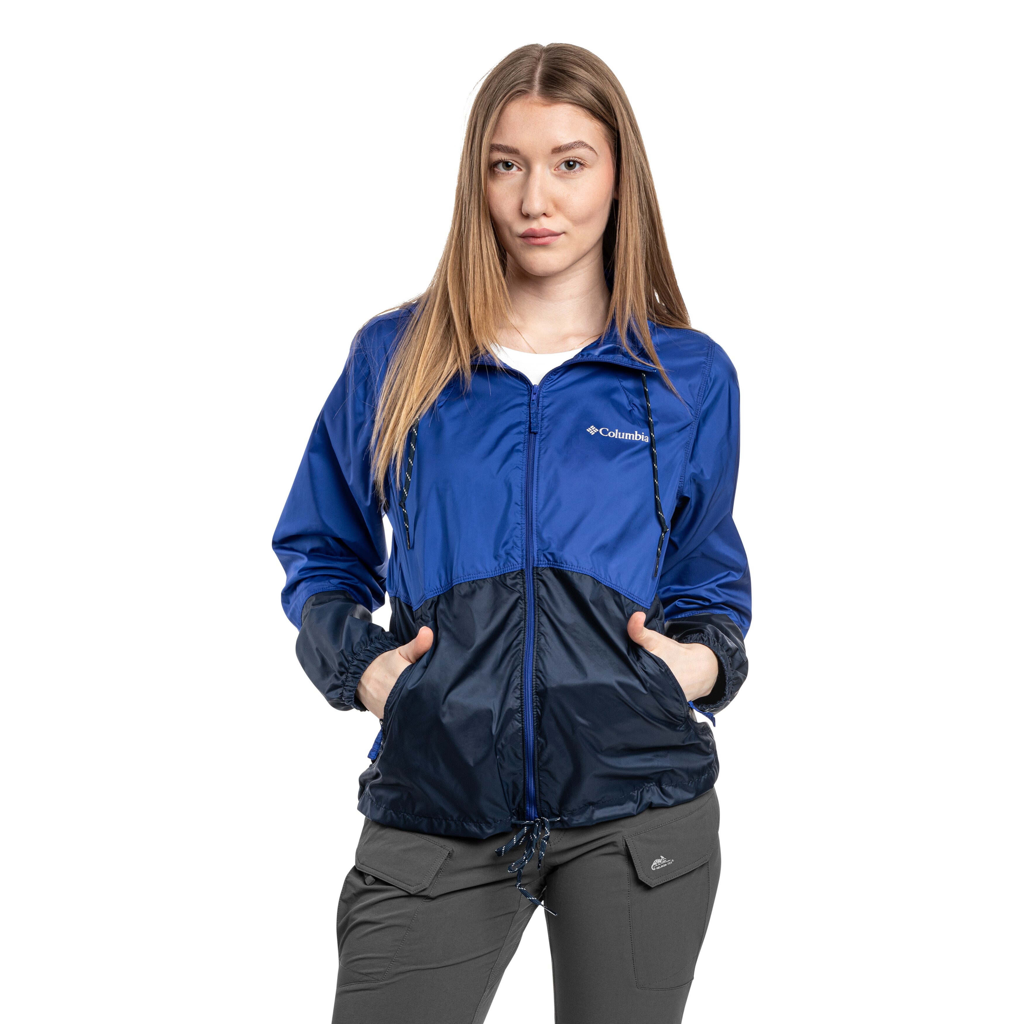 Kurtka damska Columbia Flash Forward II Hooded Windbreaker - Clematis Blue/Collegiate Navy