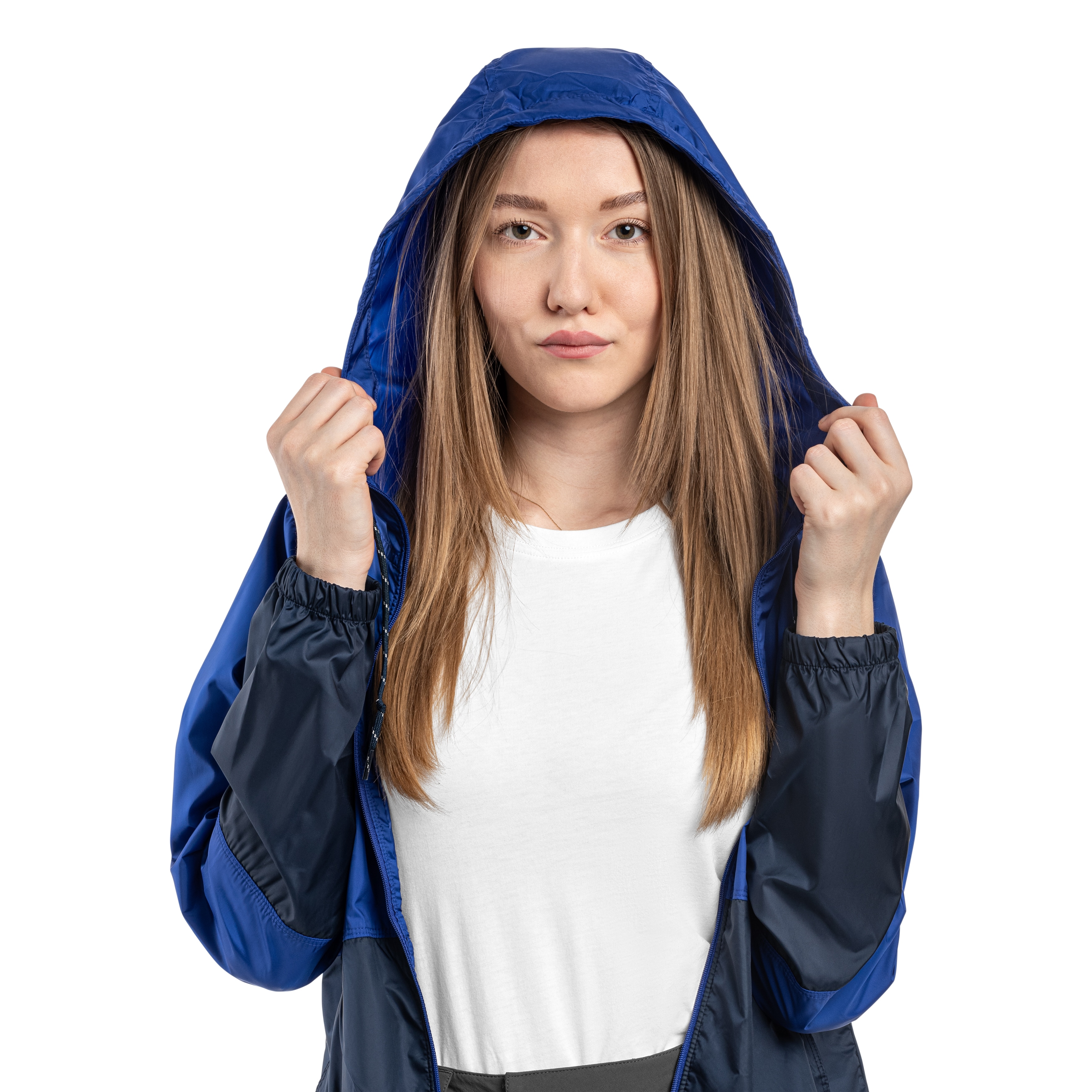 Kurtka damska Columbia Flash Forward II Hooded Windbreaker - Clematis Blue/Collegiate Navy