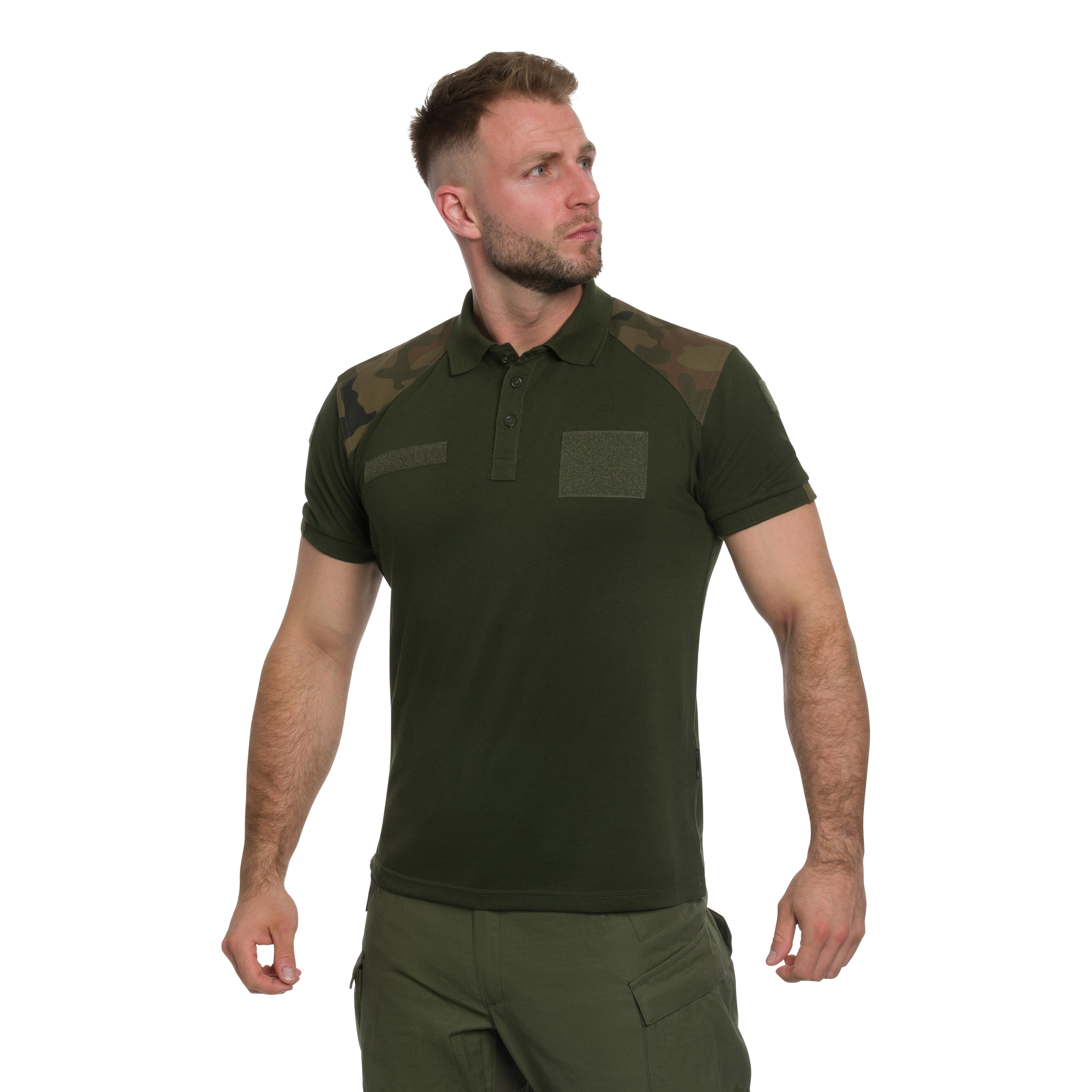 Koszulka polo Texar WP wzór 304A/MON - Olive/wz.93 Pantera PL Woodland