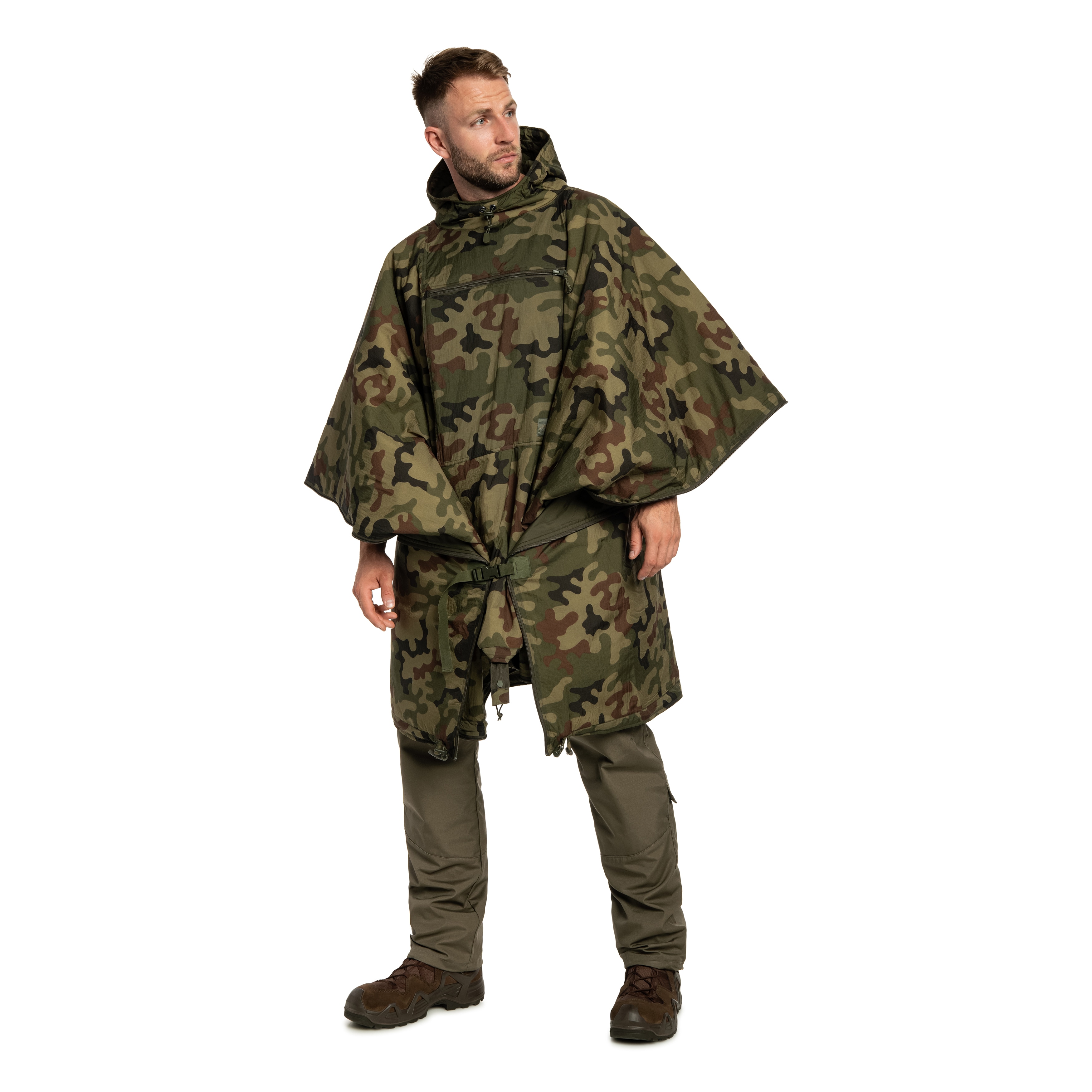Ponczo Helikon-Tex Swagman Roll Climashield Apex z funkcją śpiwora - wz.93 Pantera PL Woodland