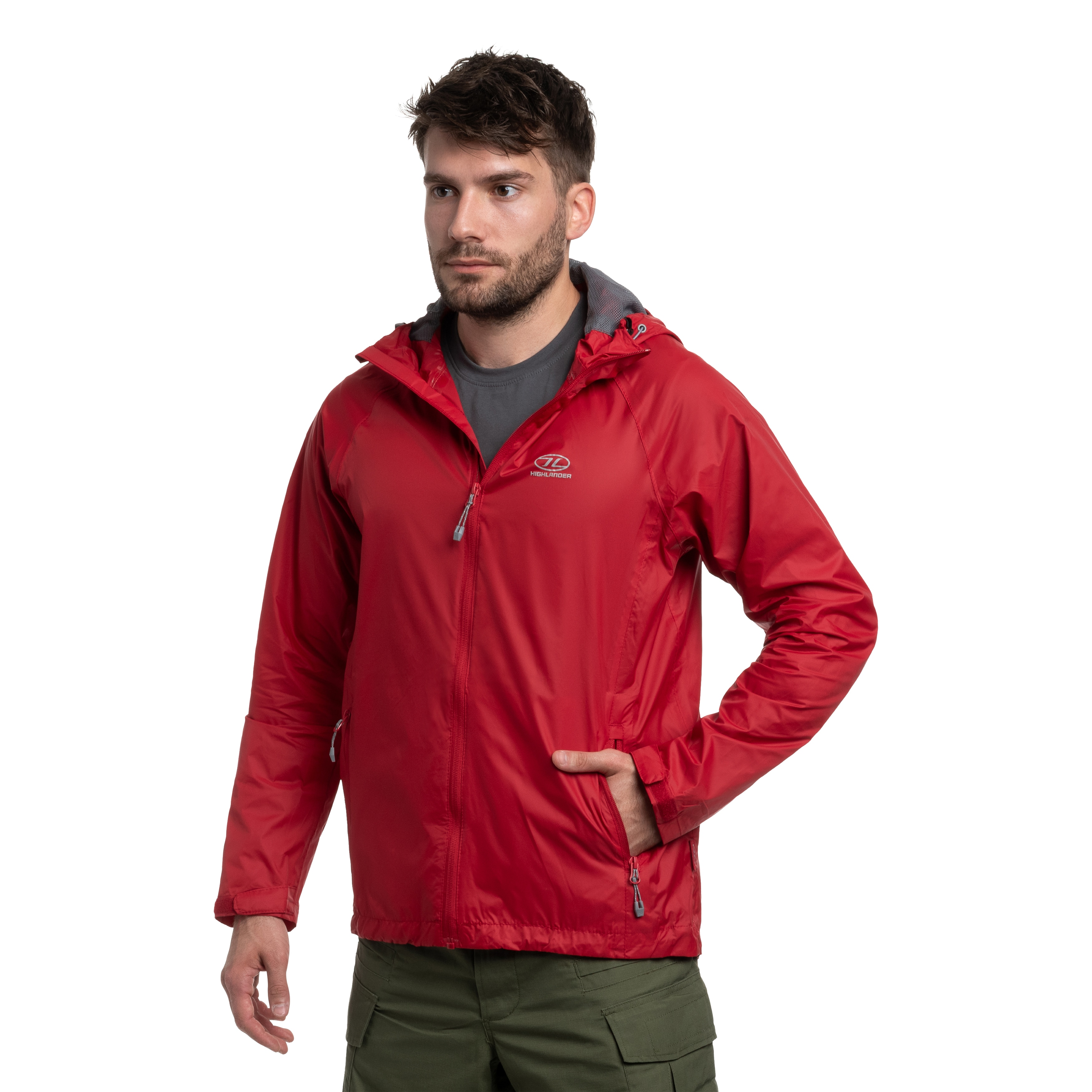 Kurtka Highlander Outdoor Stow & Go Pack Away - Red
