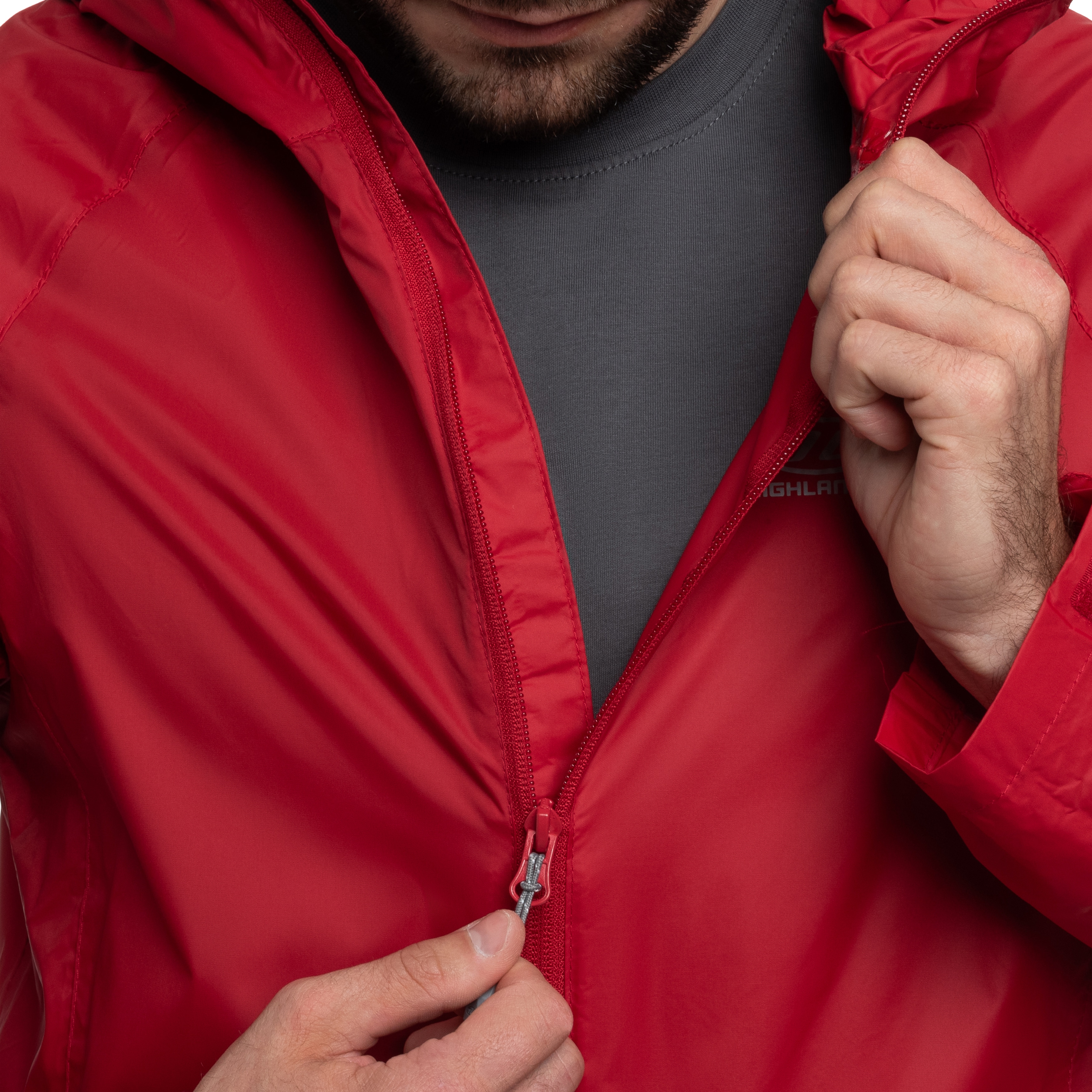 Kurtka Highlander Outdoor Stow & Go Pack Away - Red