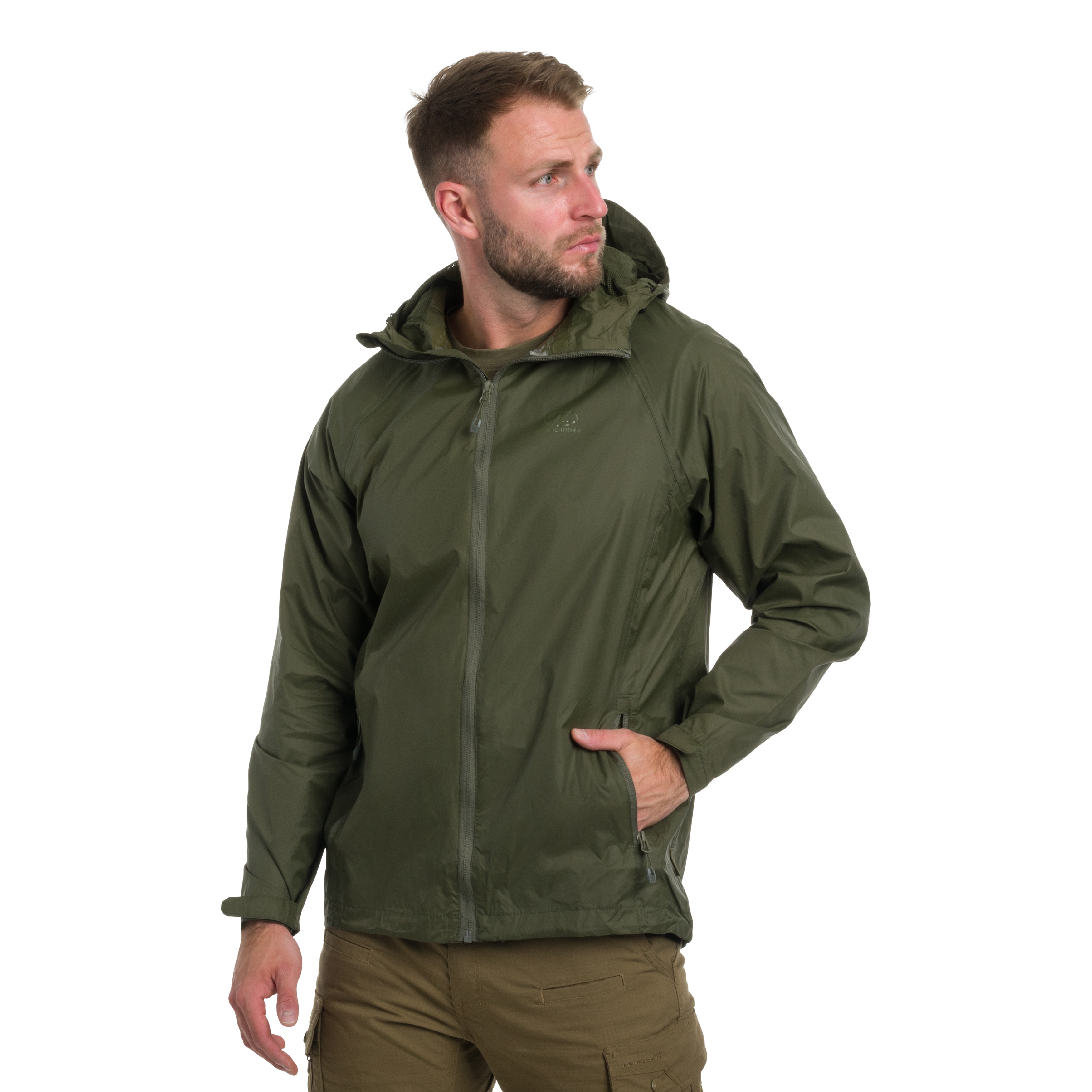 Kurtka Highlander Outdoor Stow & Go Pack Away V2 - Olive Green