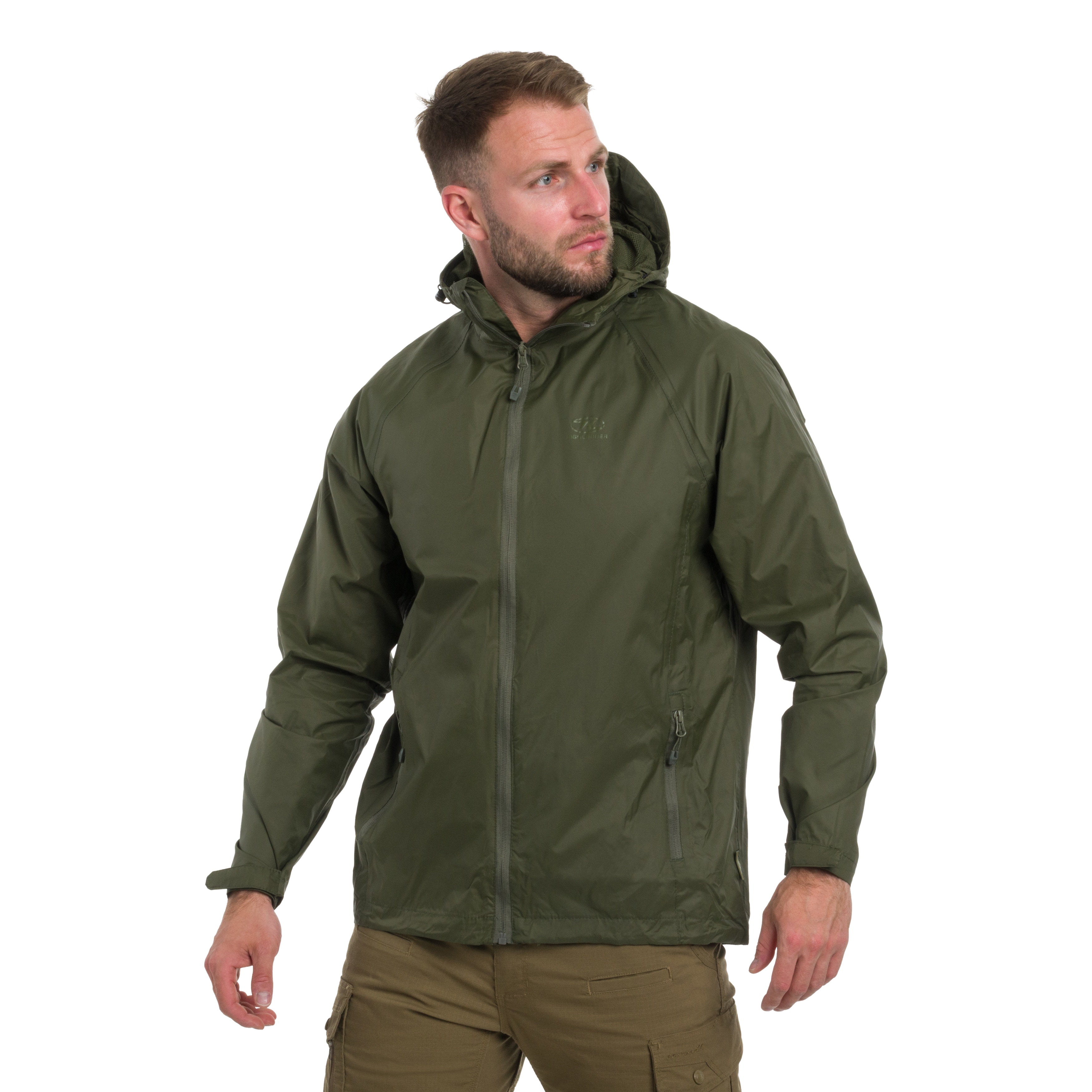 Kurtka Highlander Outdoor Stow & Go Pack Away V2 - Olive Green