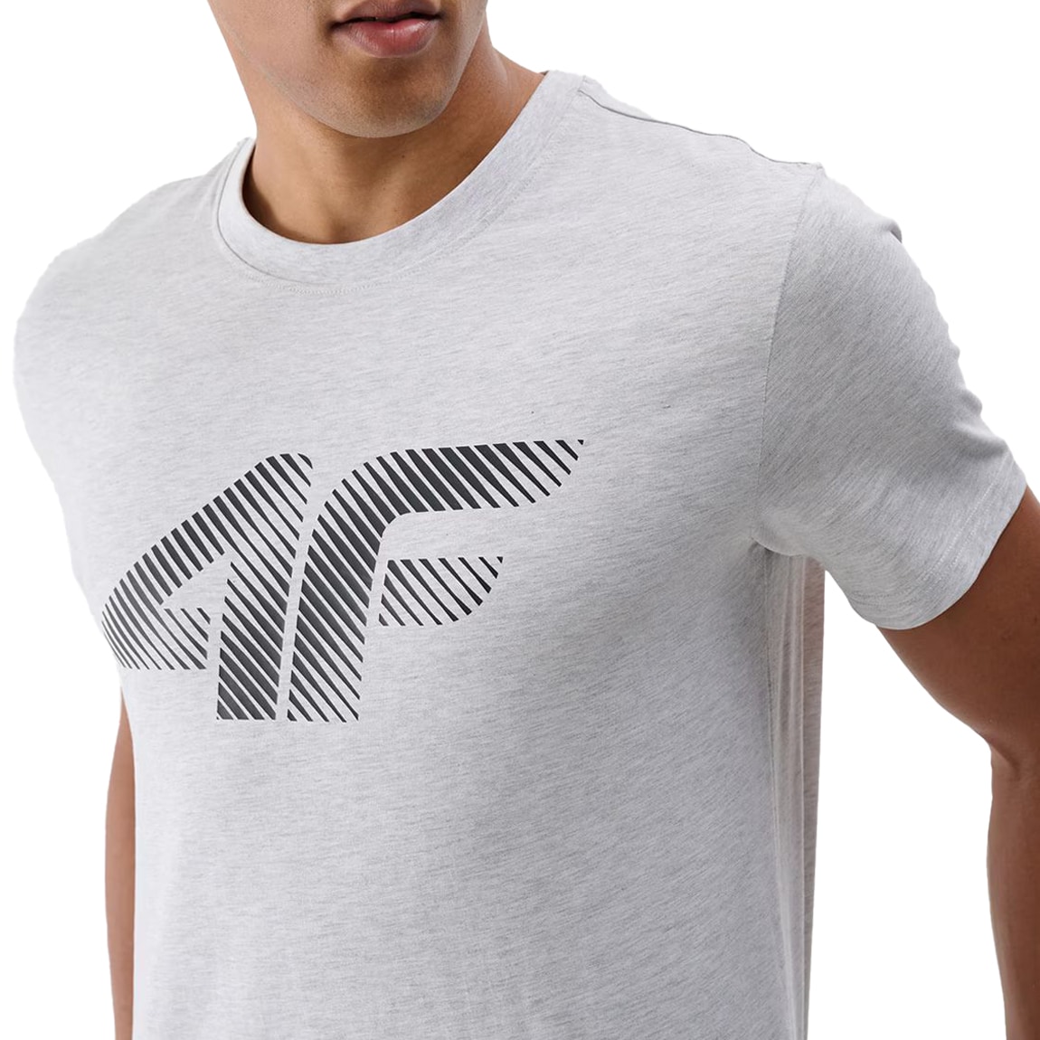 Koszulka T-Shirt 4F M2257  - Chłodny Jasny Szary Melanż