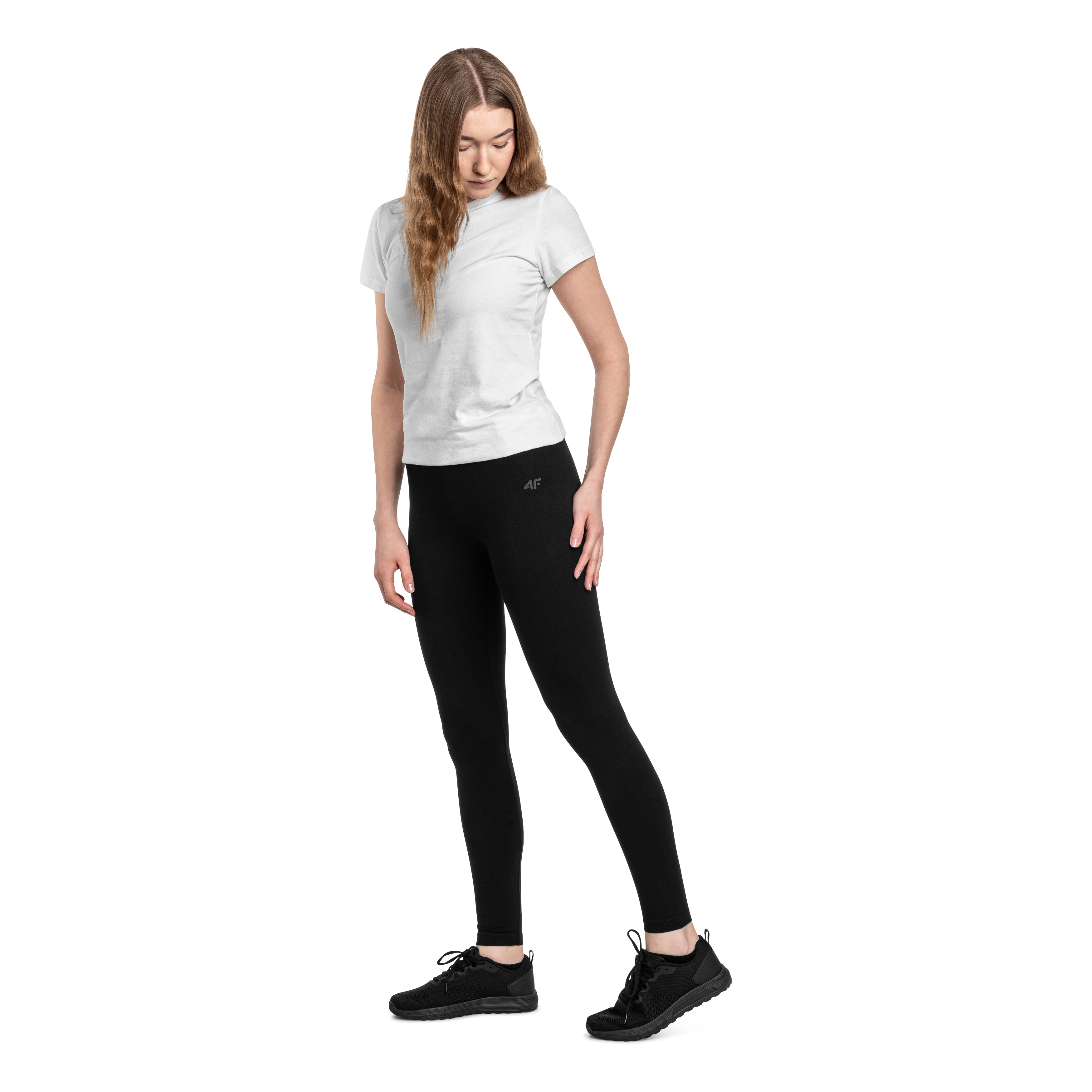 Legginsy damskie 4F CAS F195 - Czarne