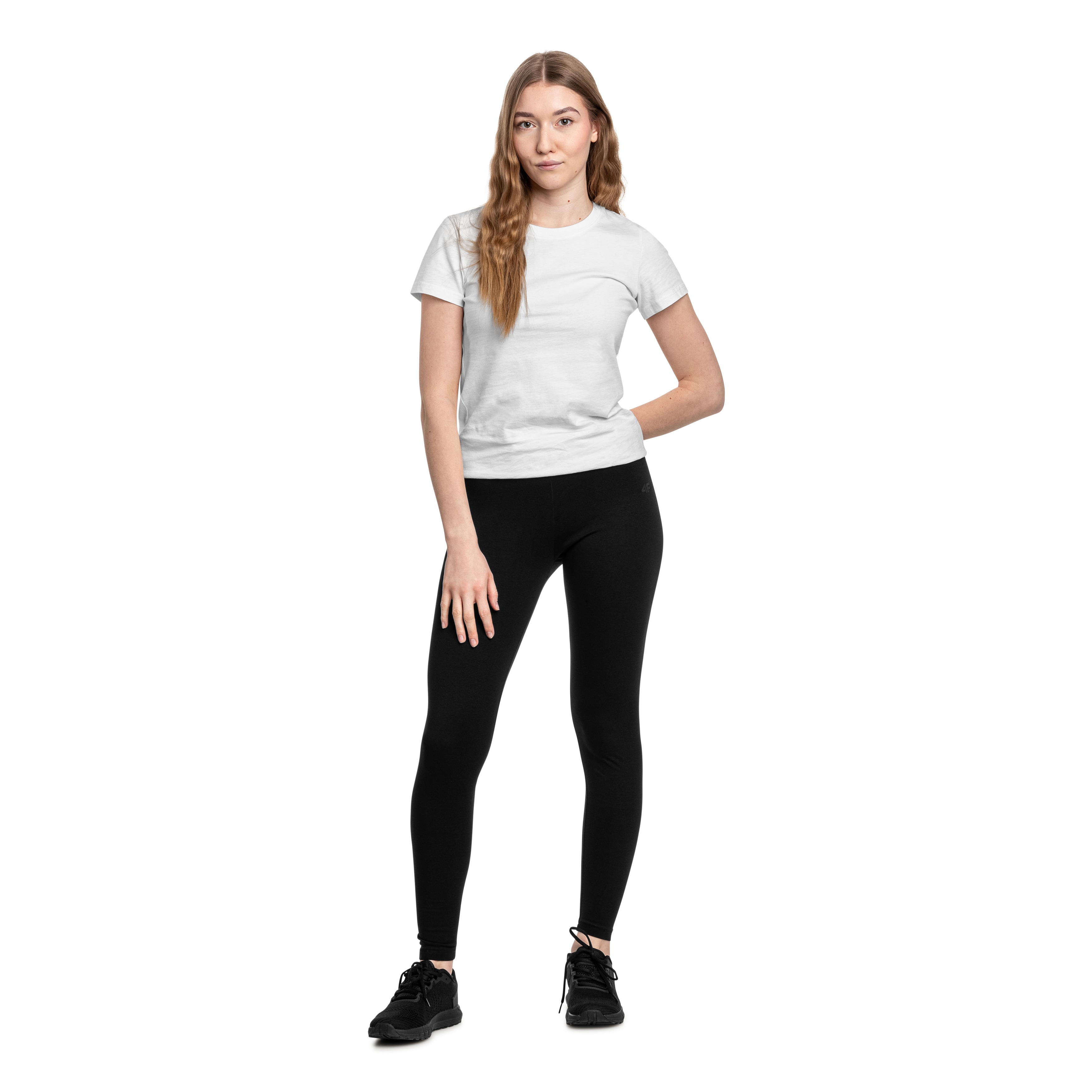 Legginsy damskie 4F CAS F195 - Czarne