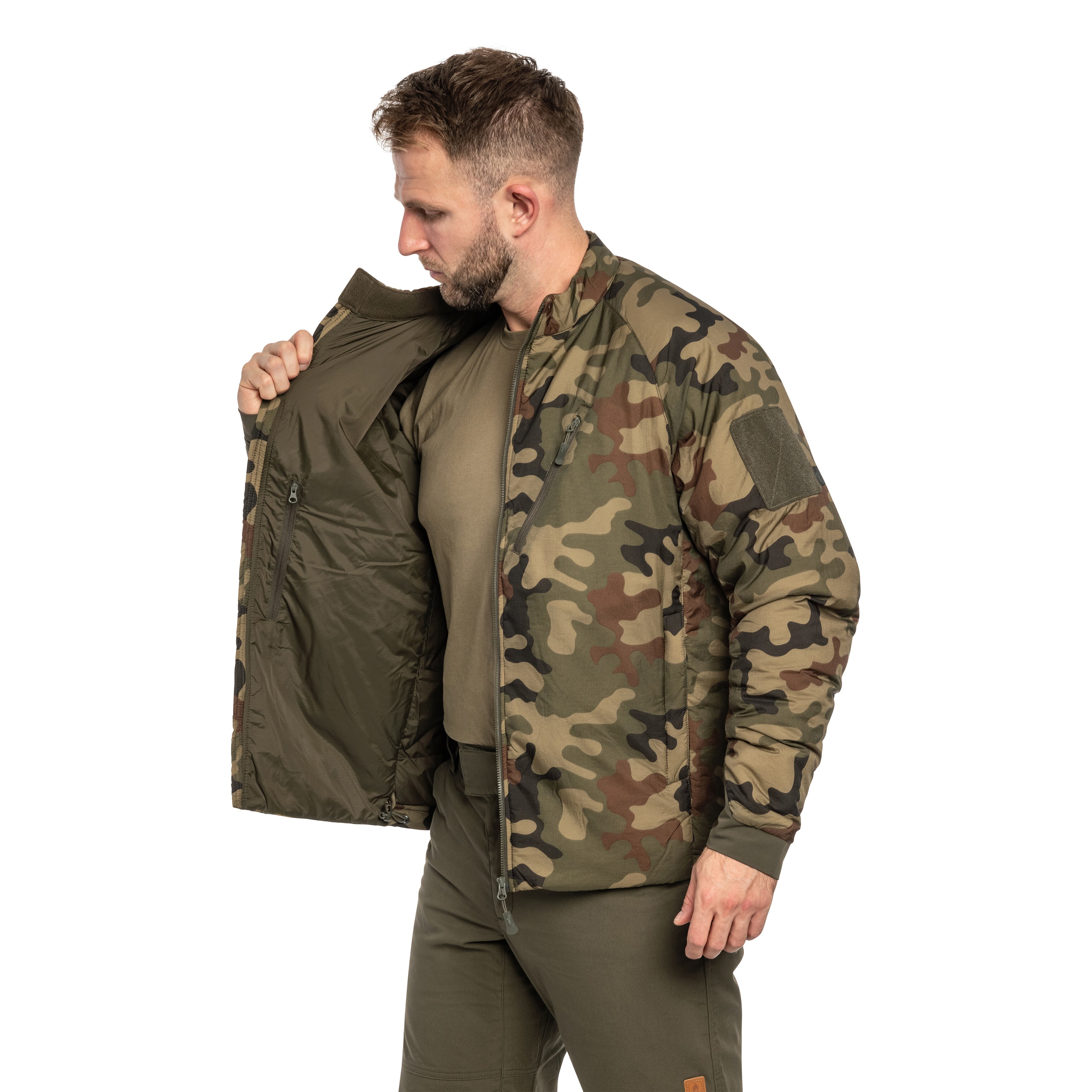Kurtka Helikon Wolfhound Climashield Apex - wz.93 Pantera PL Woodland