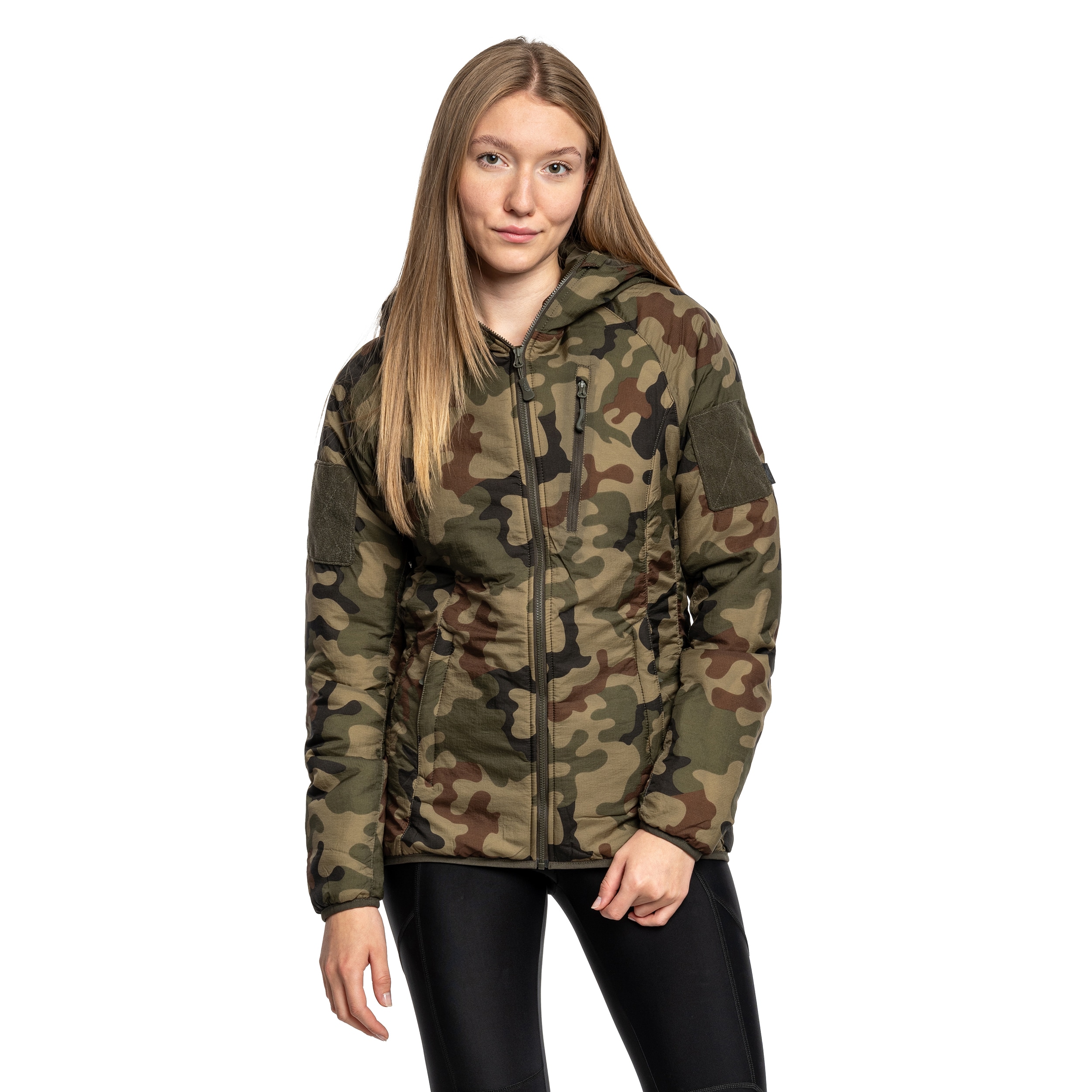 Жіноча куртка Helikon Wolfhound Hoodie - PL Woodland