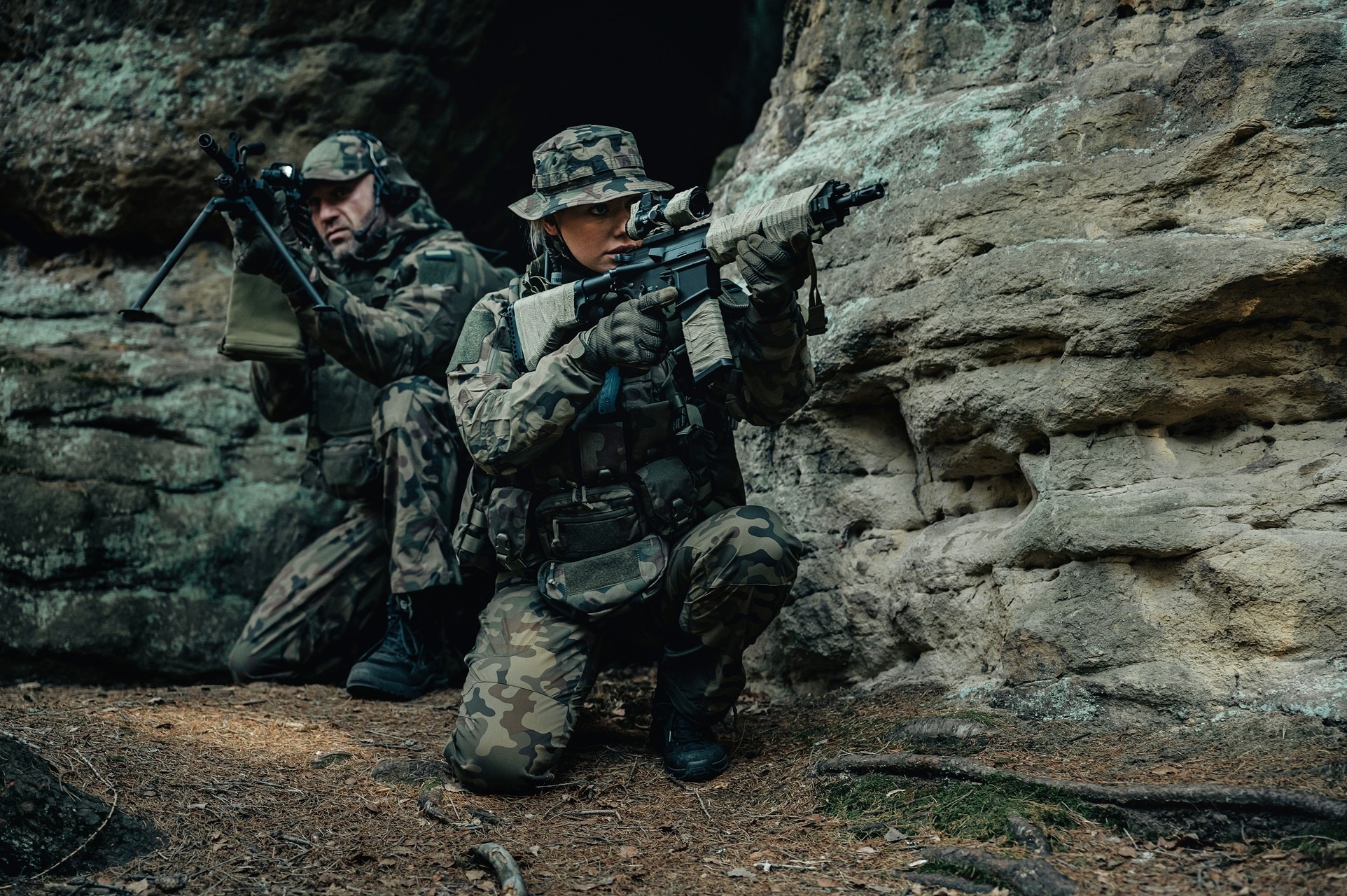 Spodnie Helikon-Tex Trooper StormStretch - wz.93 Pantera PL Woodland