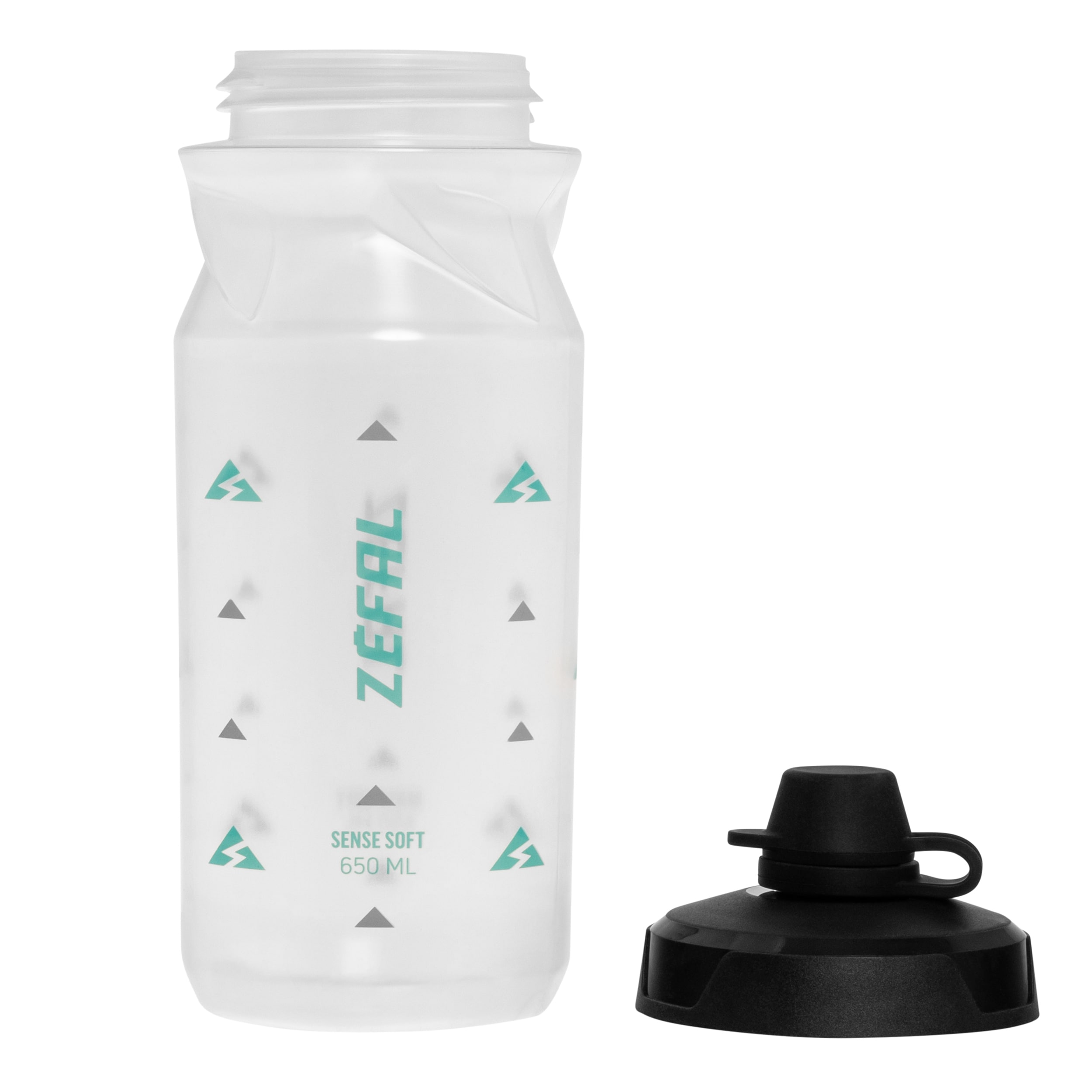 Bidon Zefal Sense Soft 65 No-Mud Bottle 650 ml - Translucent