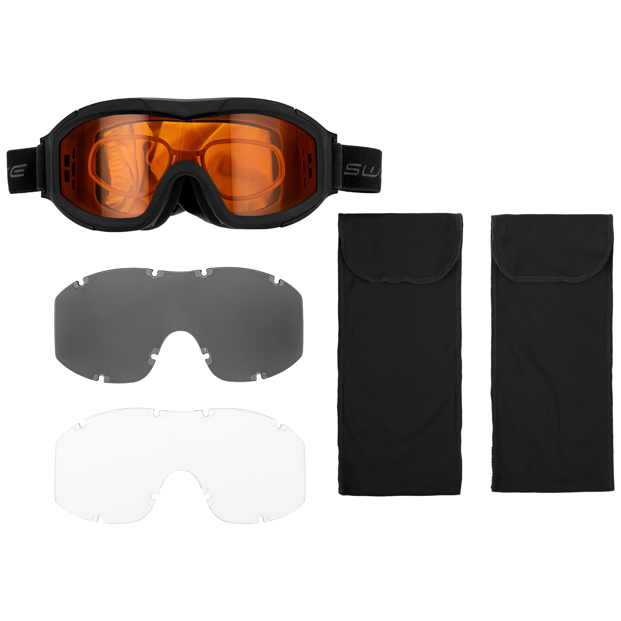 Тактичні окуляри-маска Swiss Eye F-Tac - Black