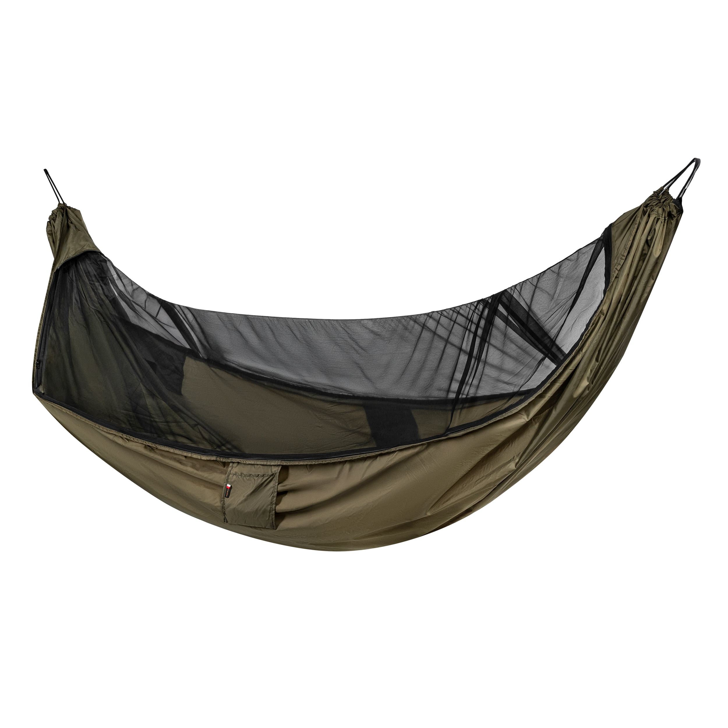 Надлегкий гамак TigerWood Ważka V2 Long Pocket Khaki - з москітною сіткою