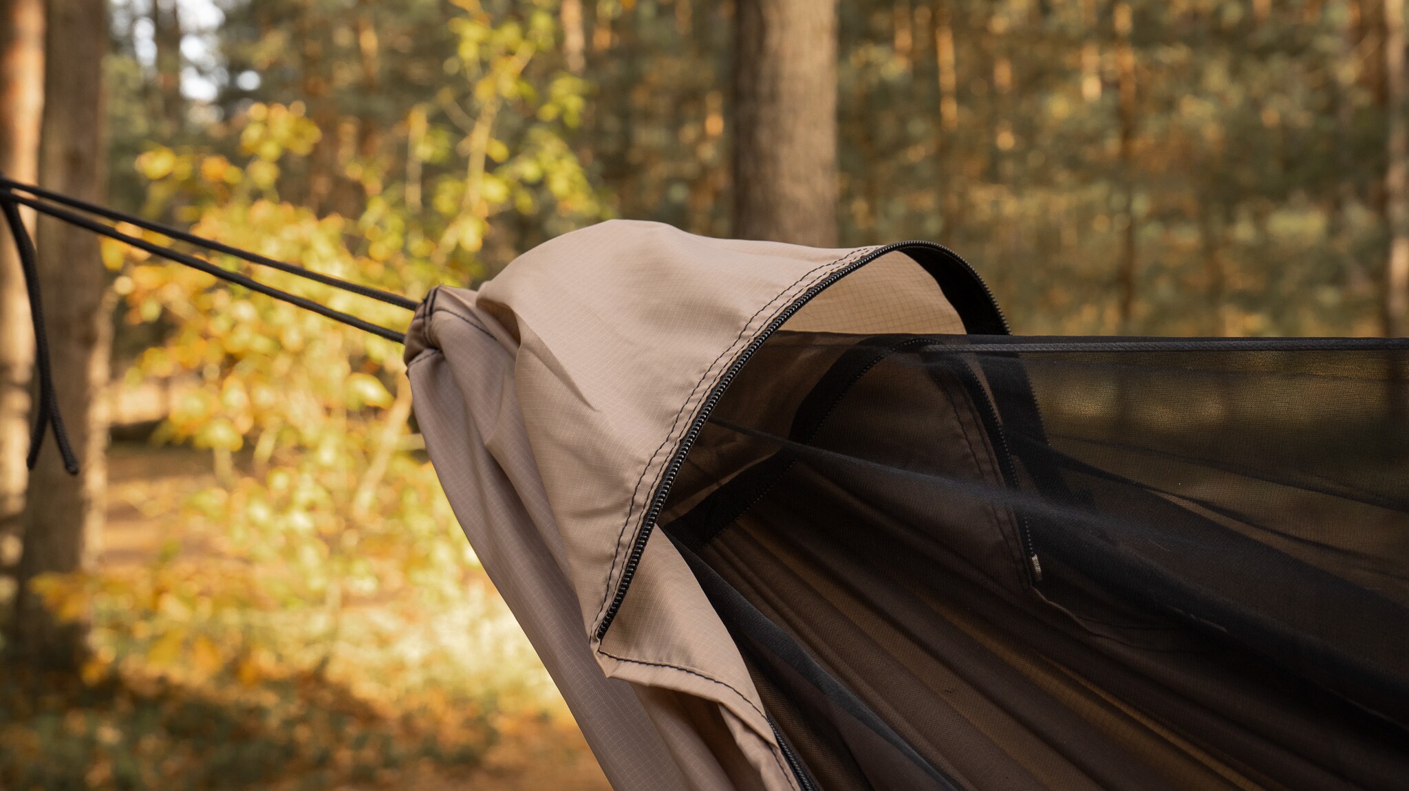 Hamak ultralekki TigerWood Ważka V2 Long Pocket Desert - z moskitierą