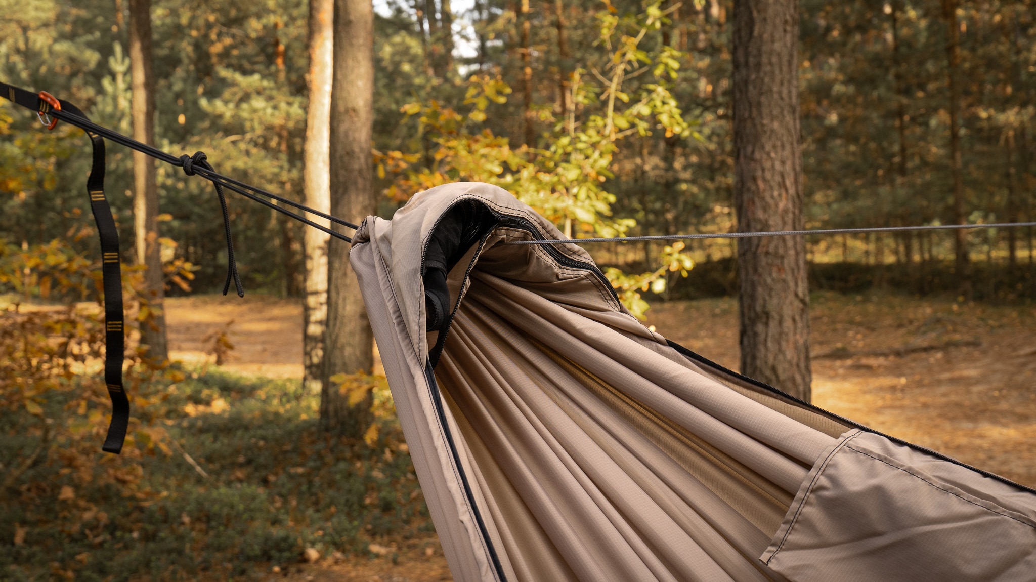 Hamak ultralekki TigerWood Ważka V2 Long Pocket Desert - z moskitierą